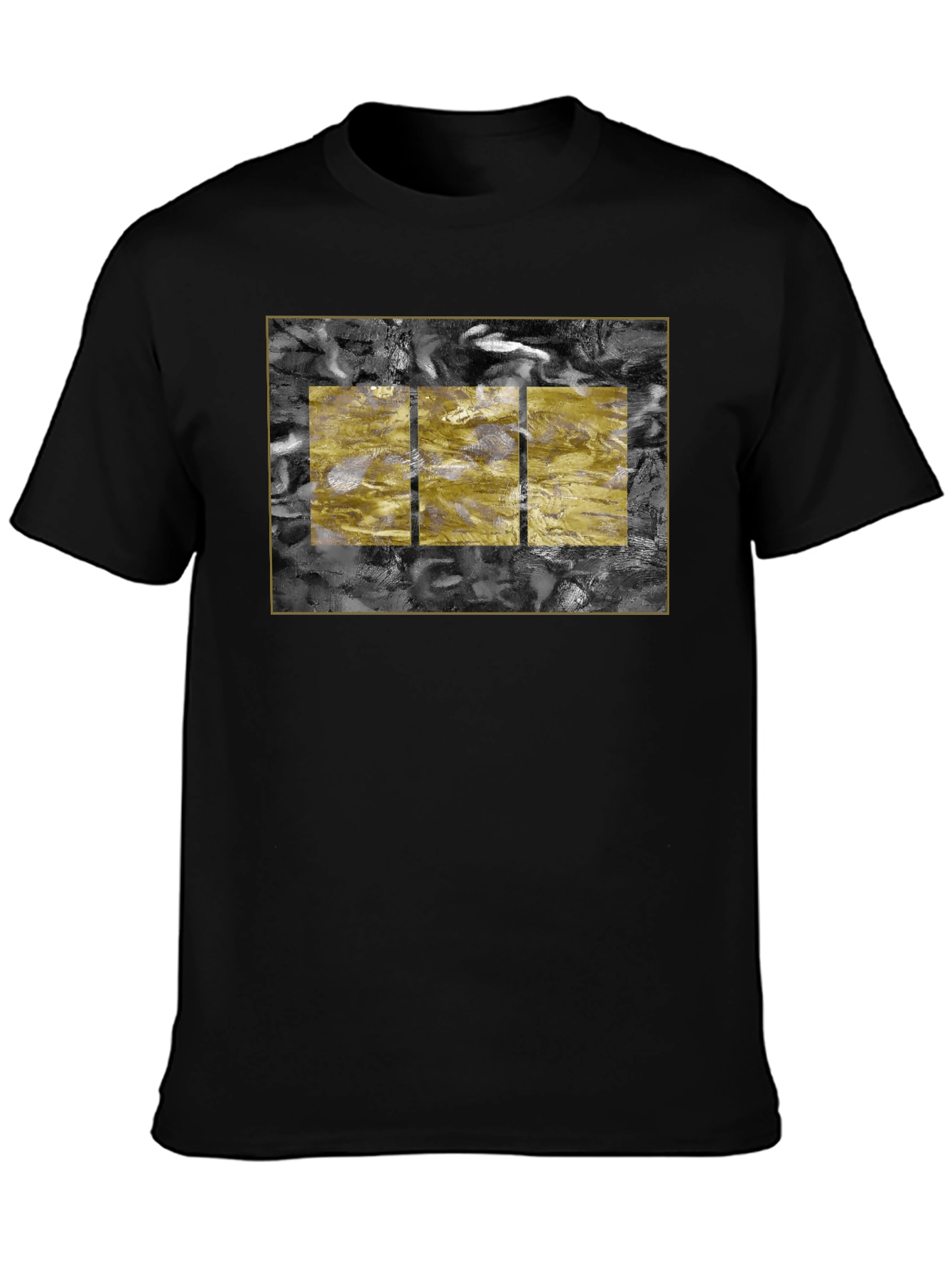Abstract Art Tee - Black Cotton Blend
