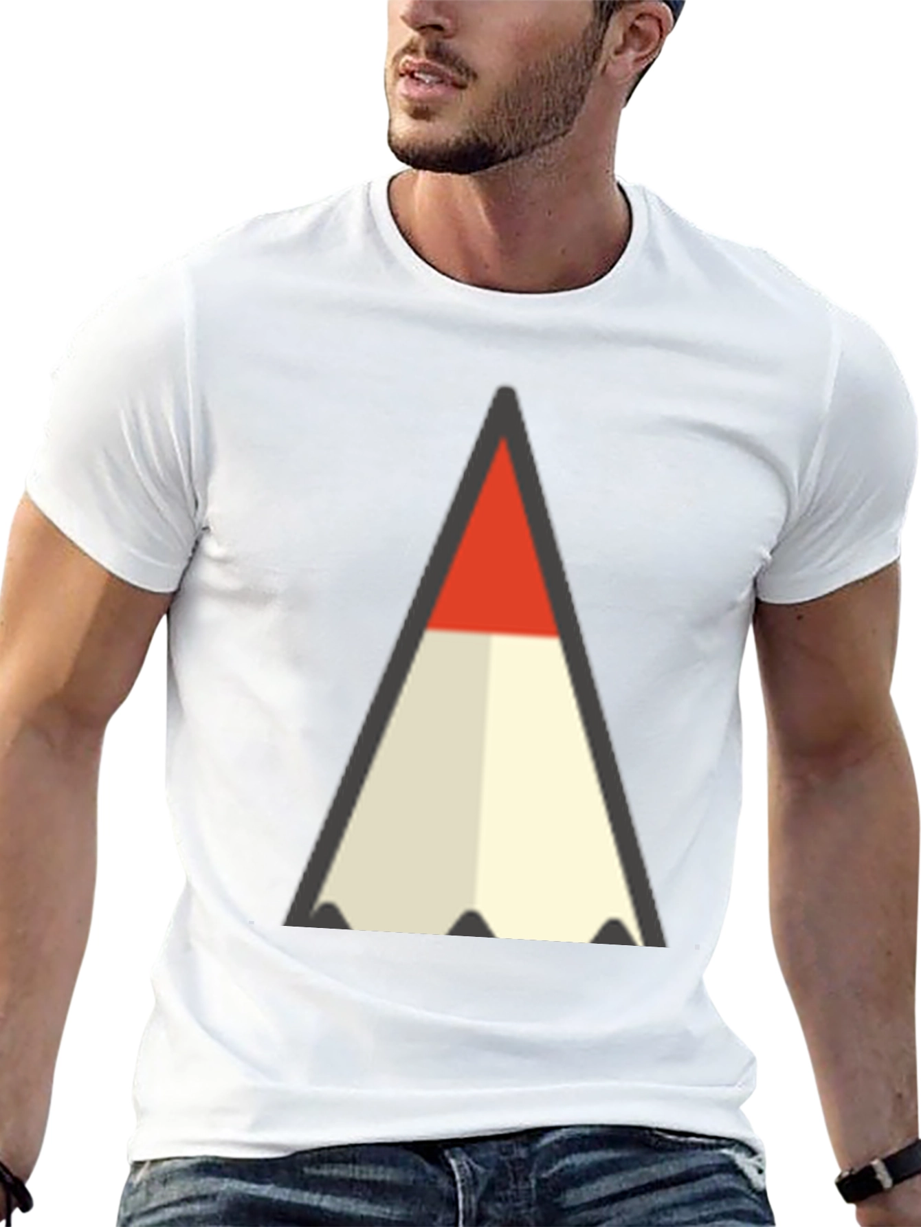 Geometric Arrow Graphic T-Shirt - Modern Style
