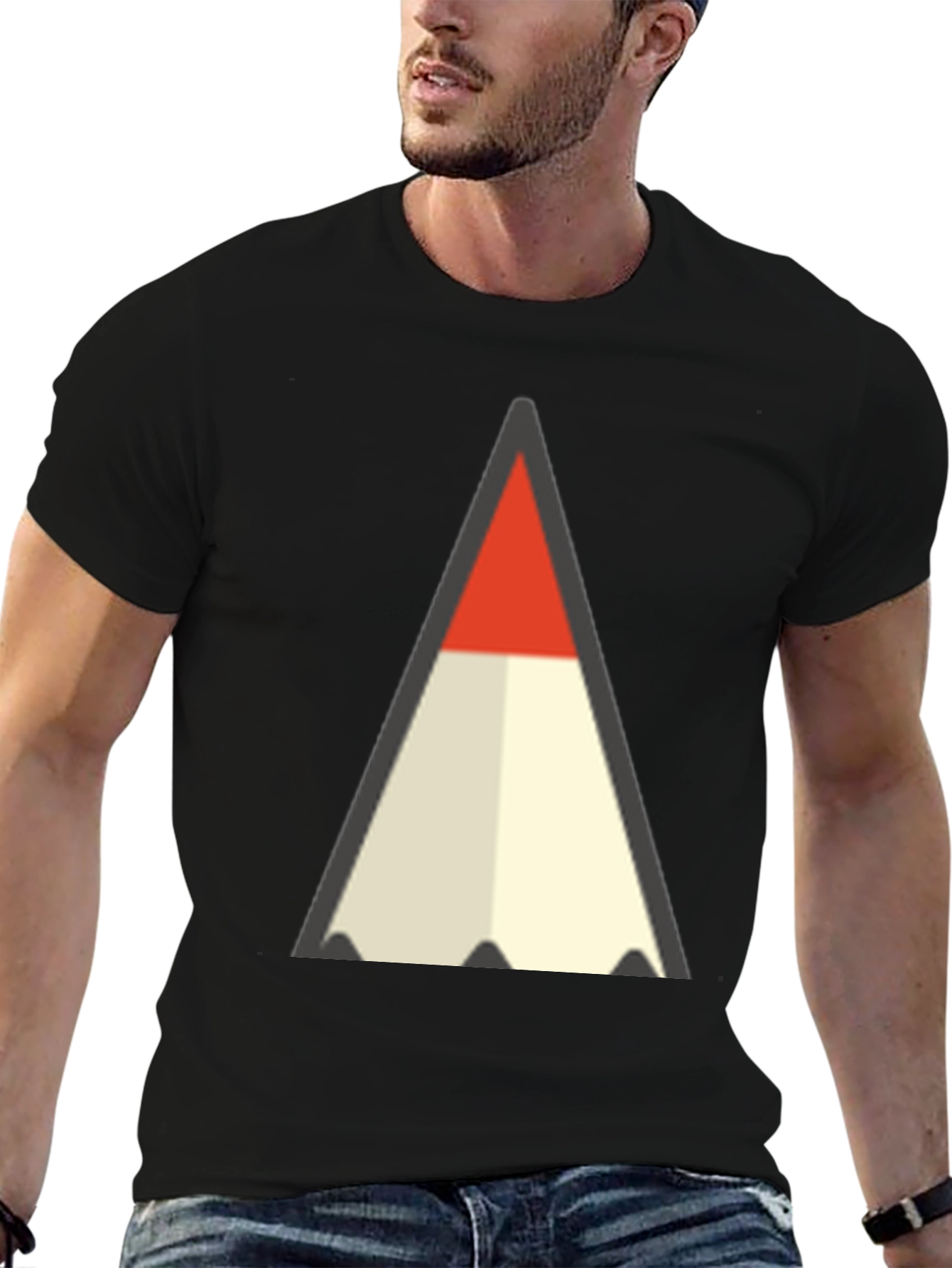 Geometric Arrow Graphic T-Shirt - Modern Style