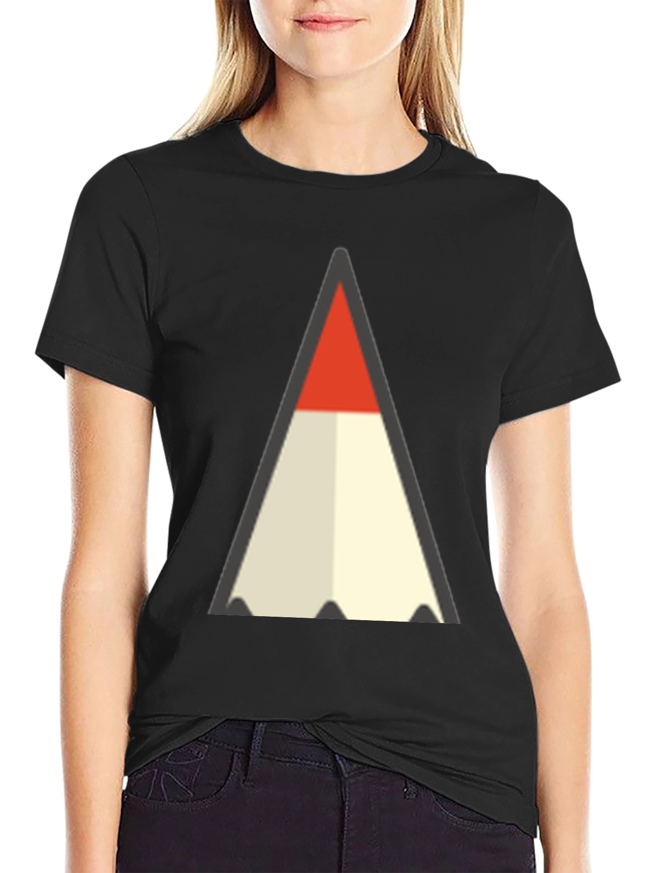 Geometric Arrow Graphic T-Shirt - Modern Style
