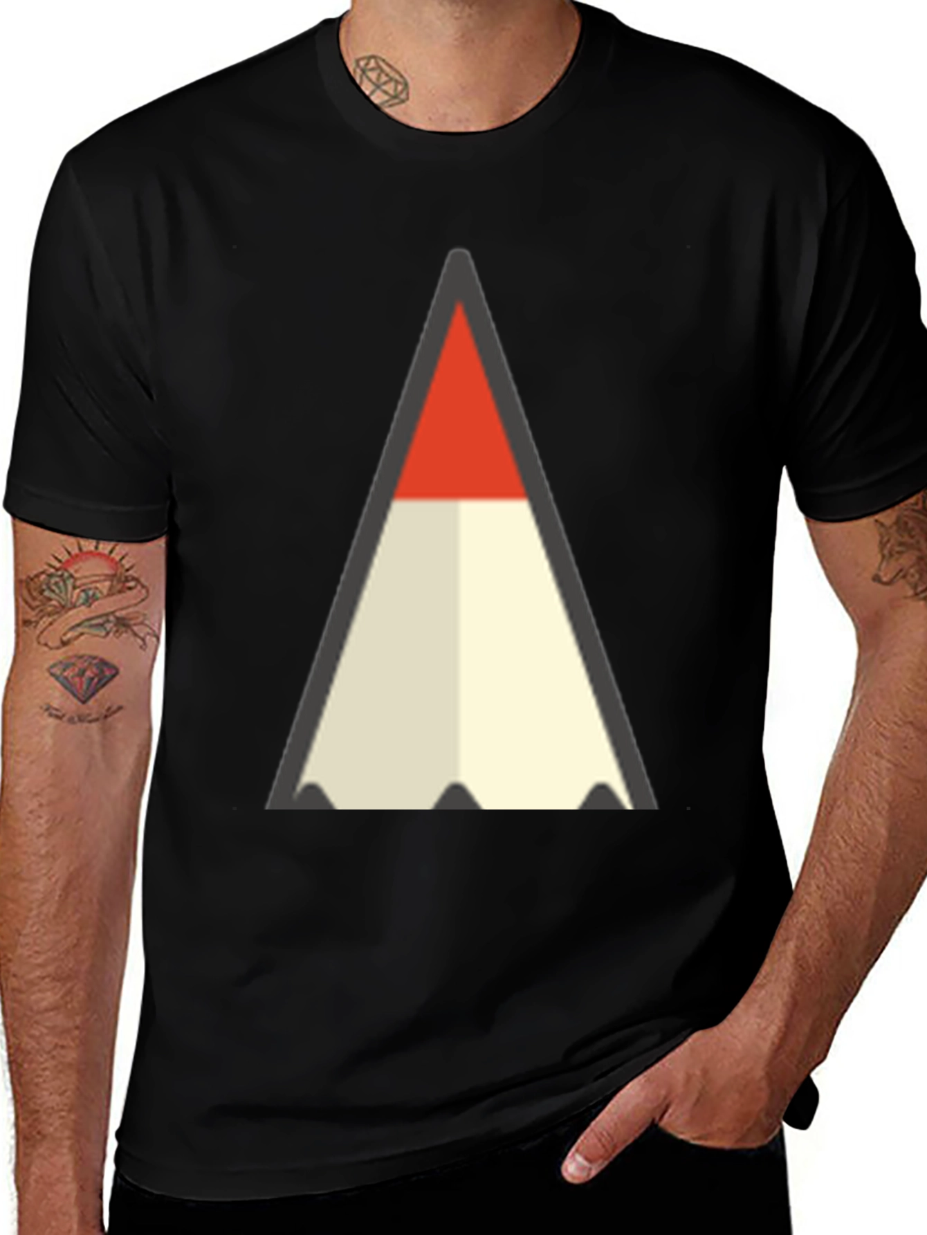 Geometric Arrow Graphic T-Shirt - Modern Style