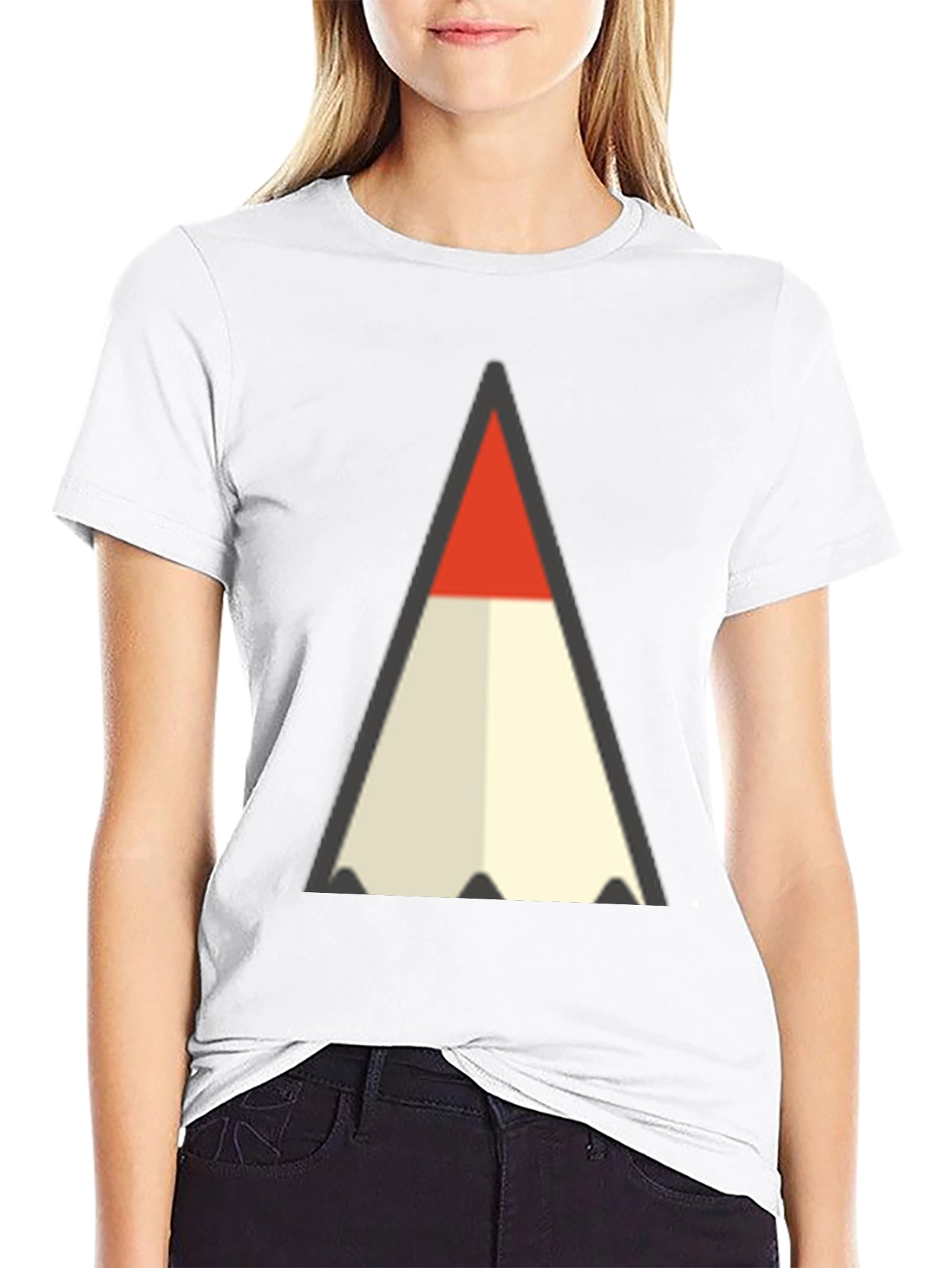 Geometric Arrow Graphic T-Shirt - Modern Style