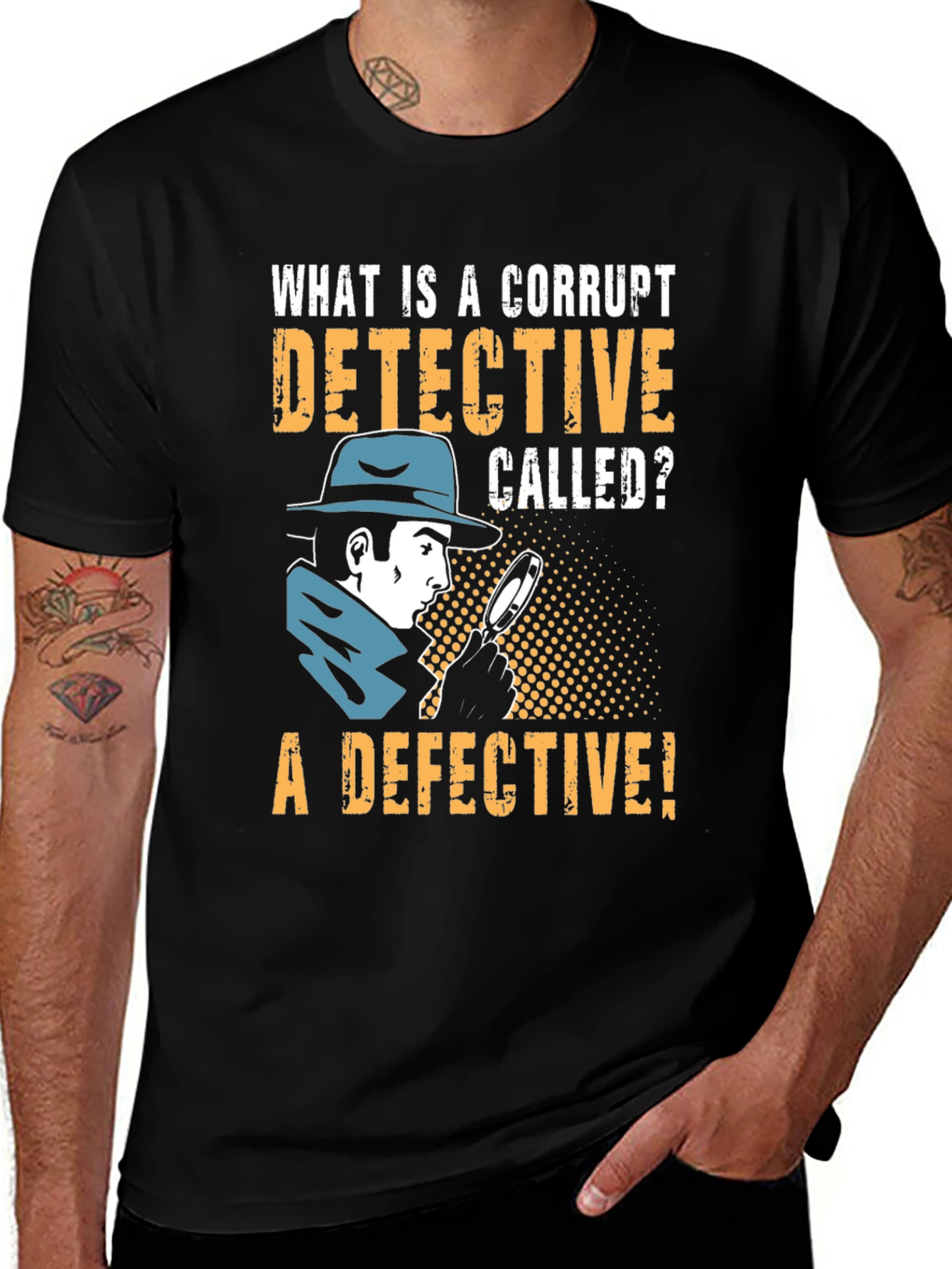 Corrupt Detective T-Shirt: Funny Detective Pun
