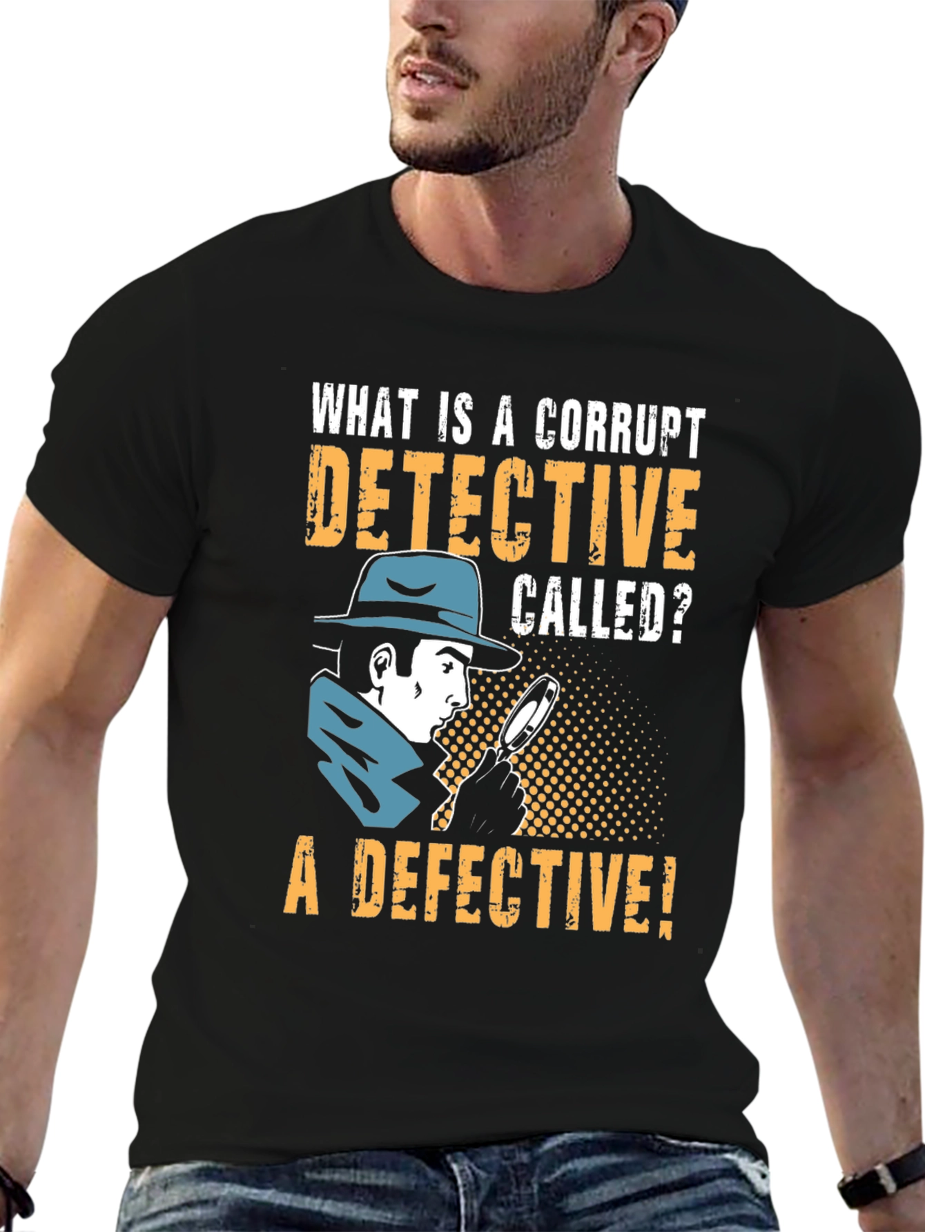 Corrupt Detective T-Shirt: Funny Detective Pun