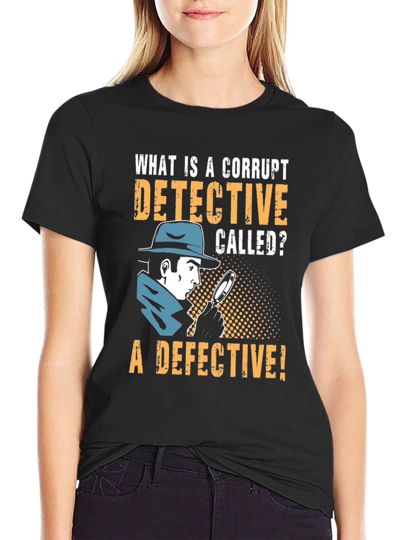 Corrupt Detective T-Shirt: Funny Detective Pun
