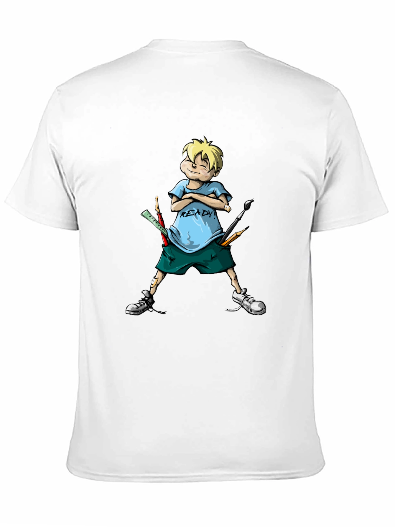 Cartoon Boy Ready T-Shirt