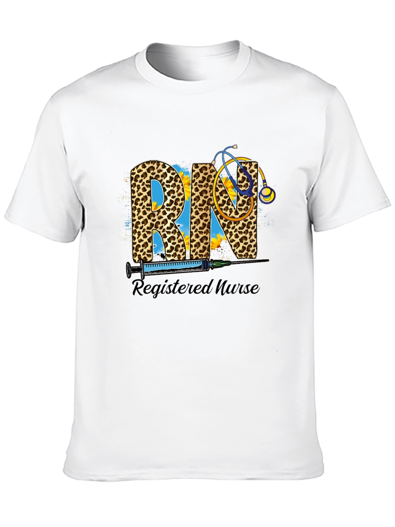 Registered Nurse RN Leopard Print T-Shirt