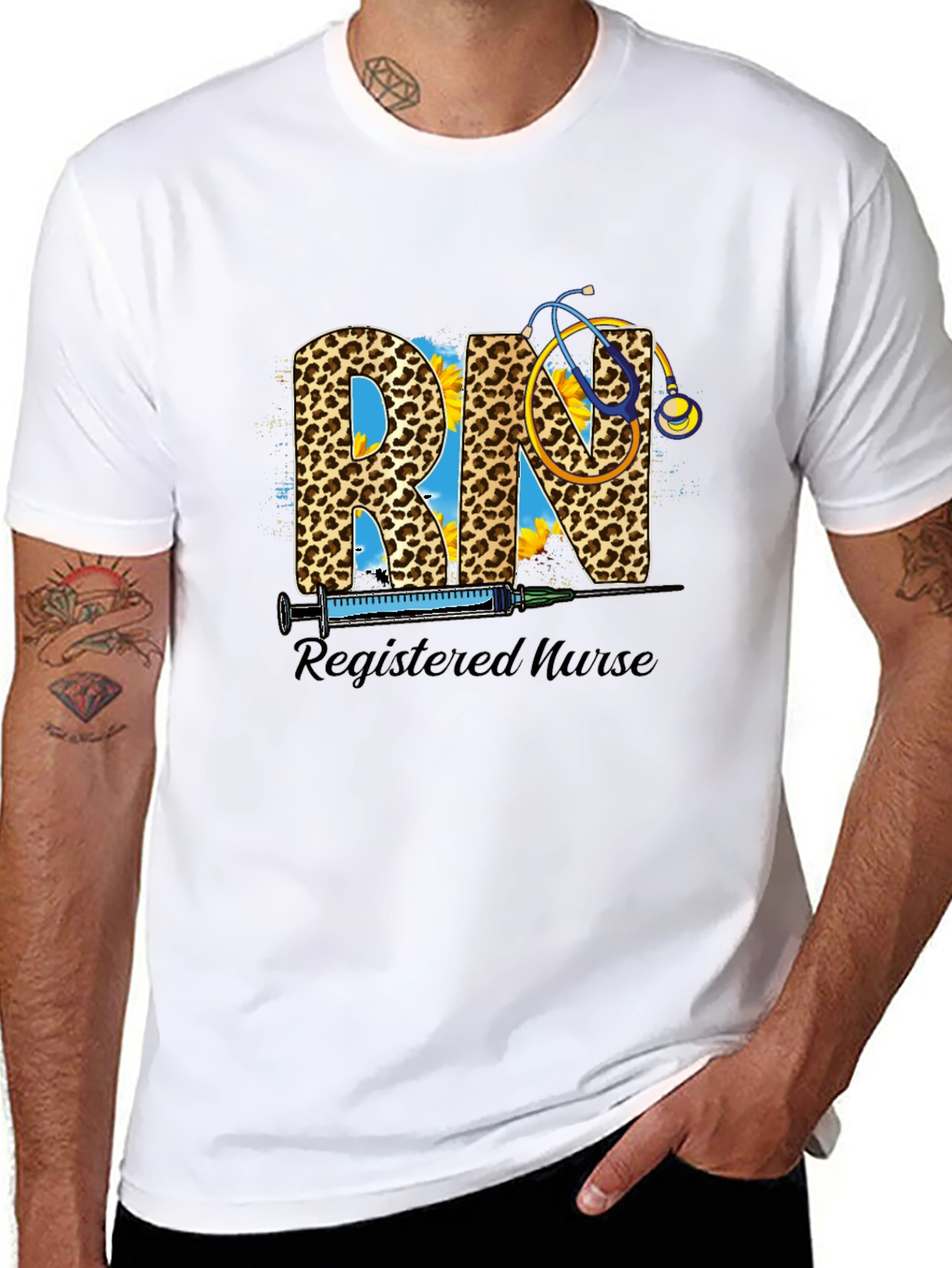 Registered Nurse RN Leopard Print T-Shirt
