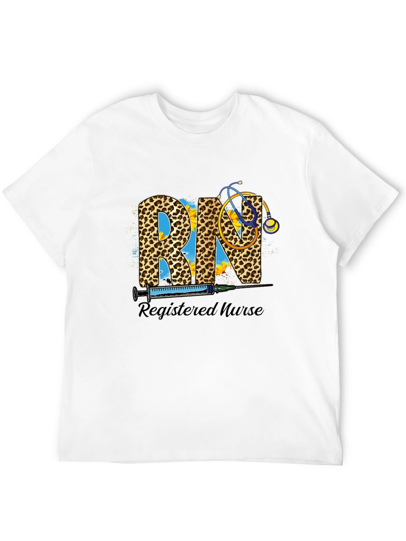 Registered Nurse RN Leopard Print T-Shirt