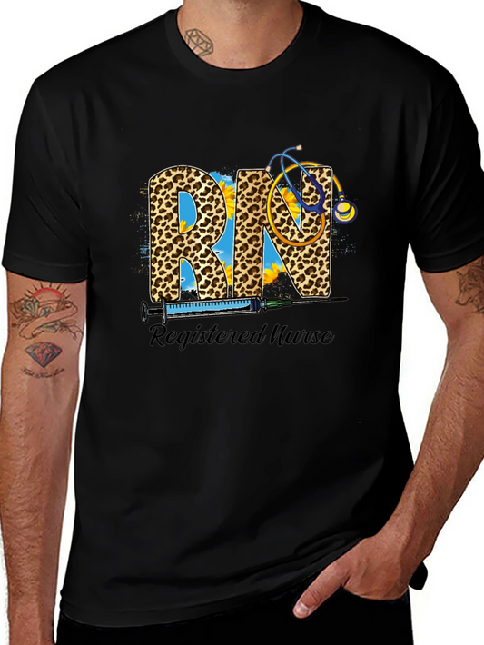Registered Nurse RN Leopard Print T-Shirt