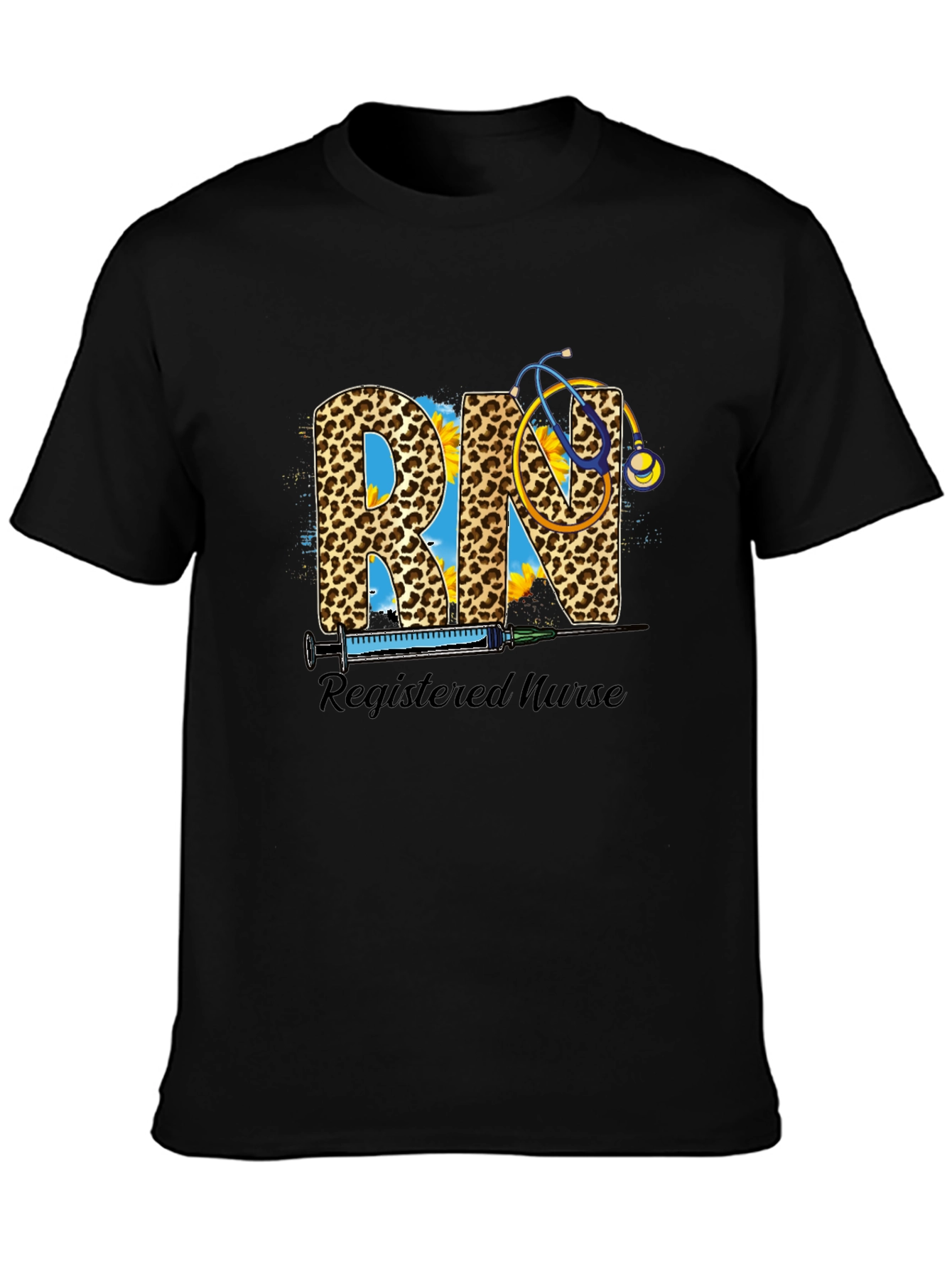 Registered Nurse RN Leopard Print T-Shirt