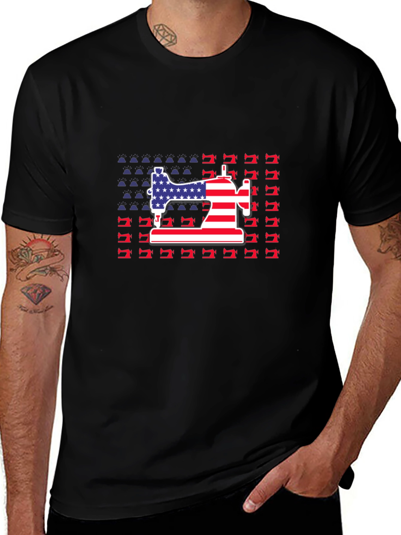 Patriotic Sewing Machine T-Shirt