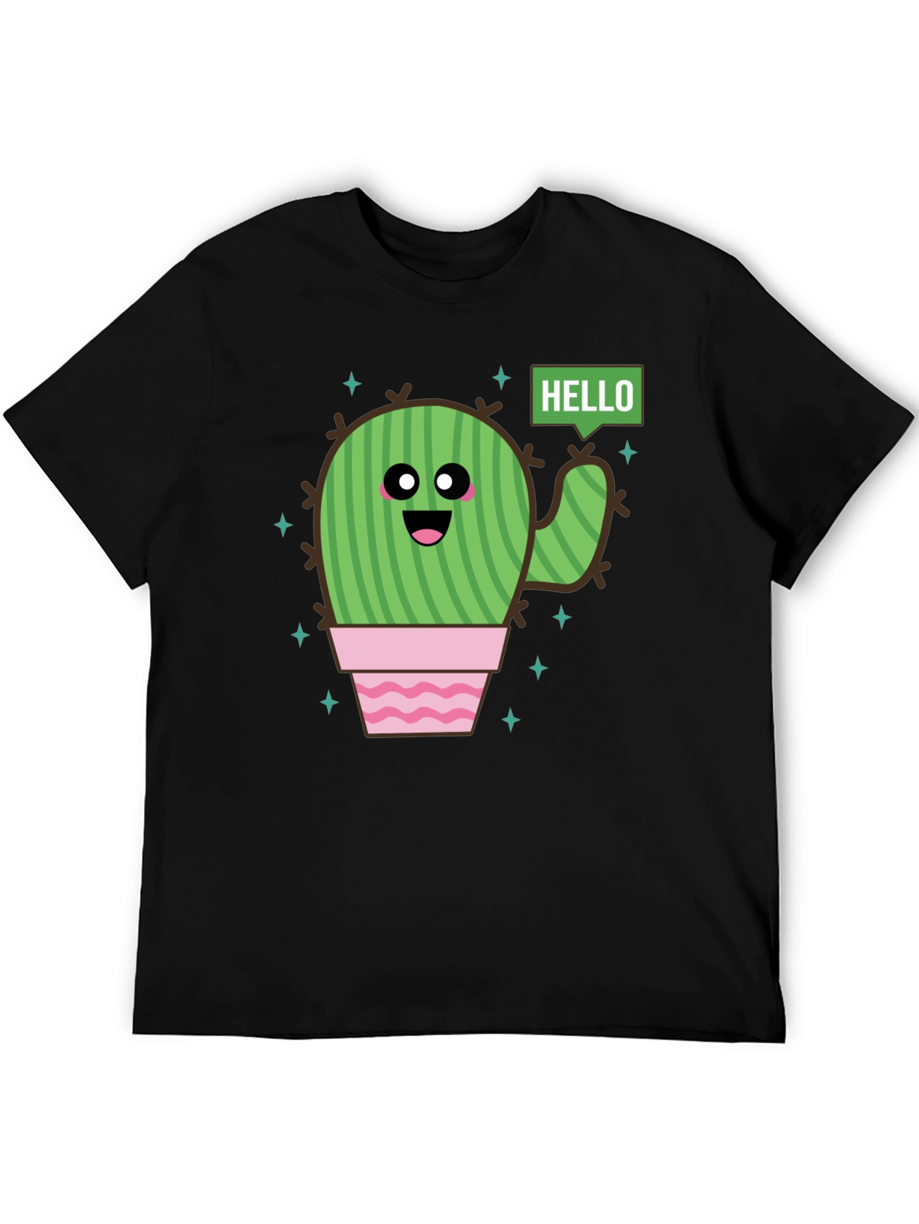 Cute Cactus Graphic T-Shirt - Hello There!