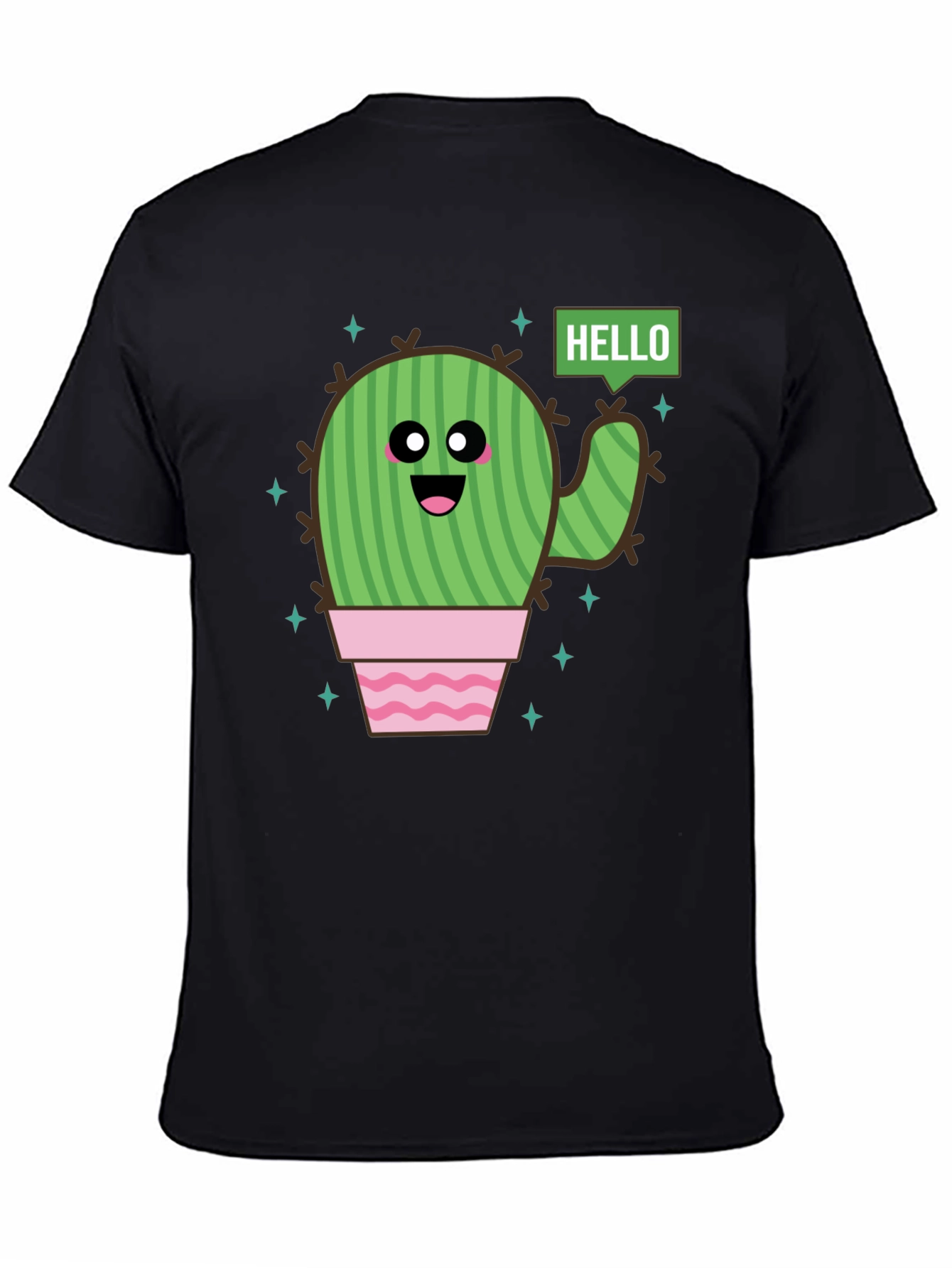 Cute Cactus Graphic T-Shirt - Hello There!