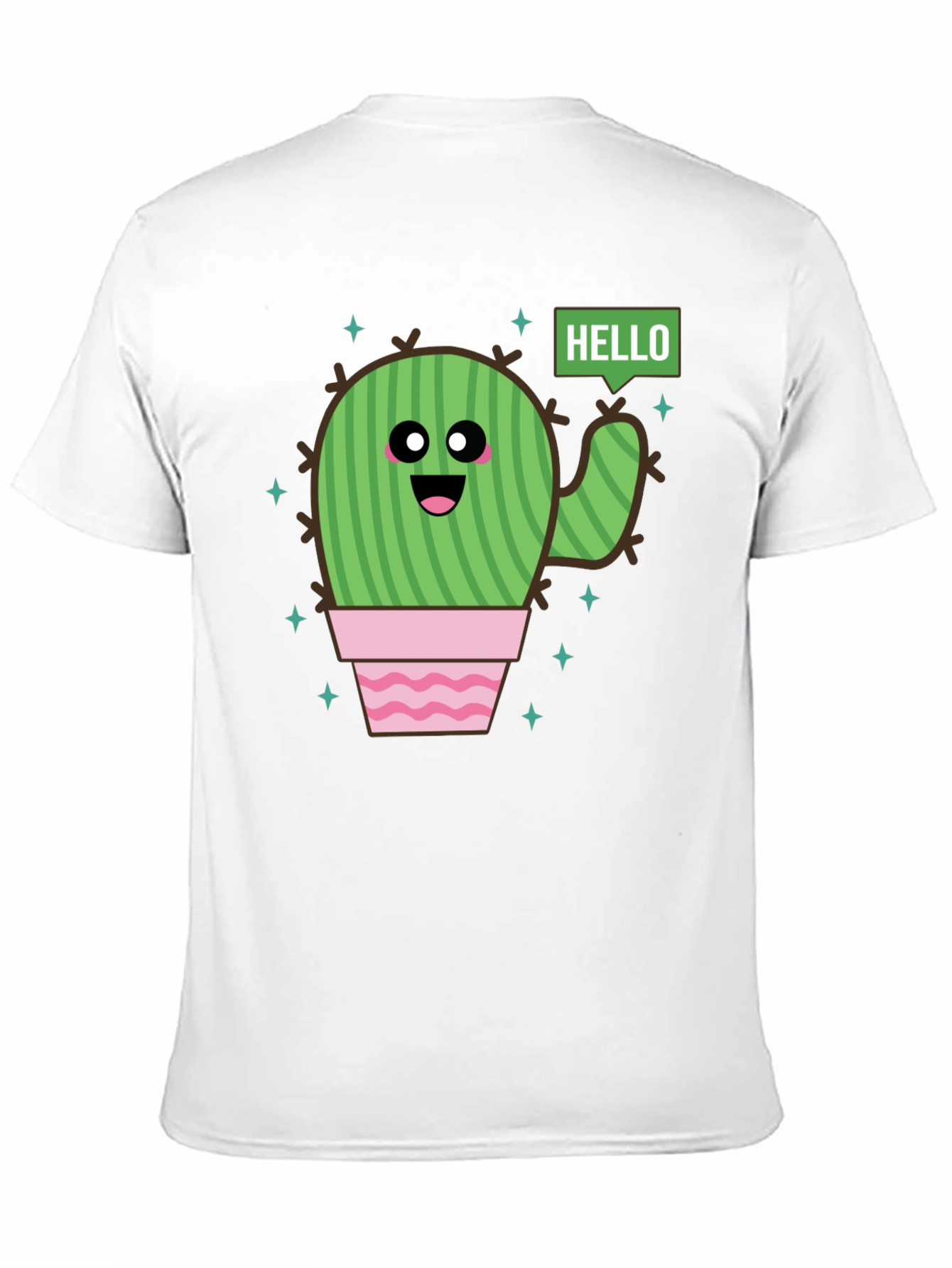 Cute Cactus Graphic T-Shirt - Hello There!