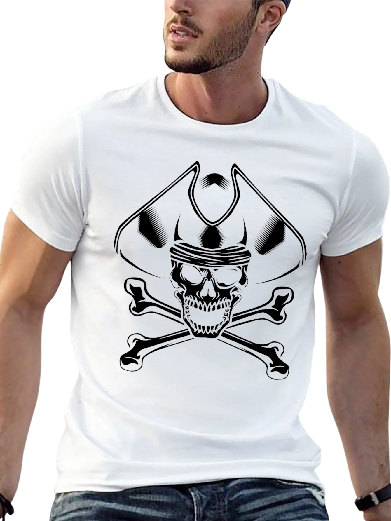Pirate Skull & Crossbones Graphic T-Shirt