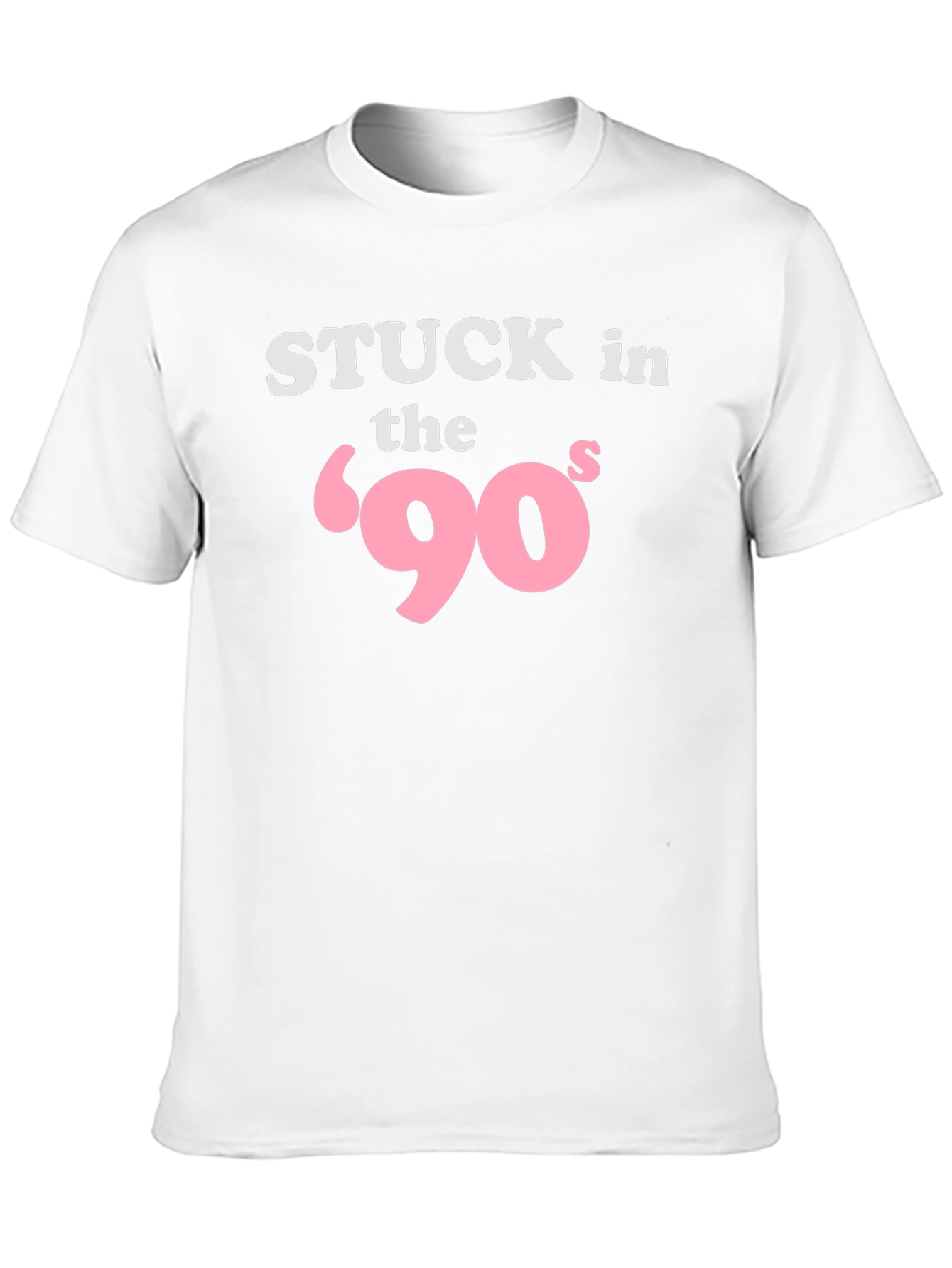 Stuck in the 90s Black T-Shirt - Retro Nostalgia