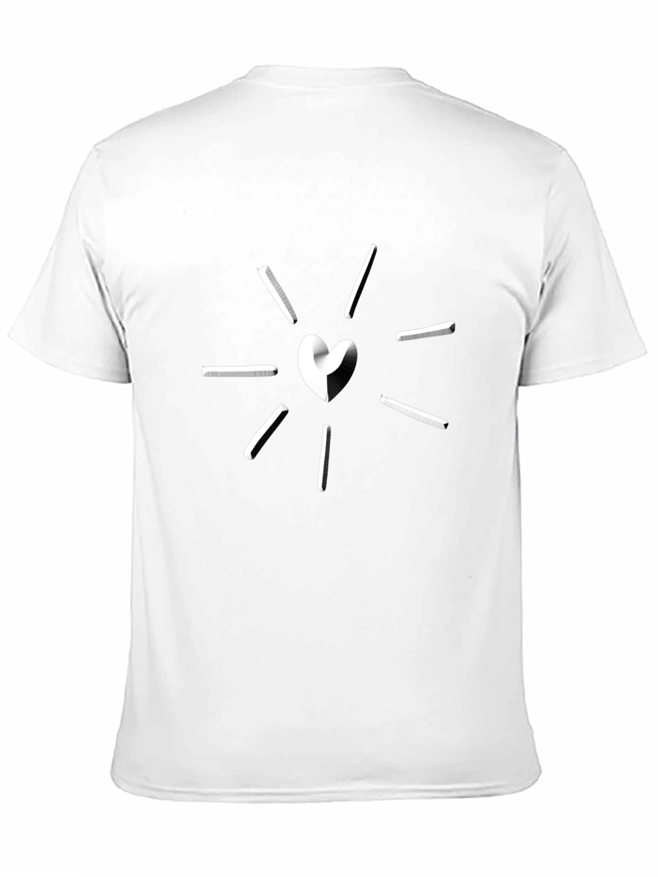 Heart Burst Graphic Tee - Trendy Black T-Shirt