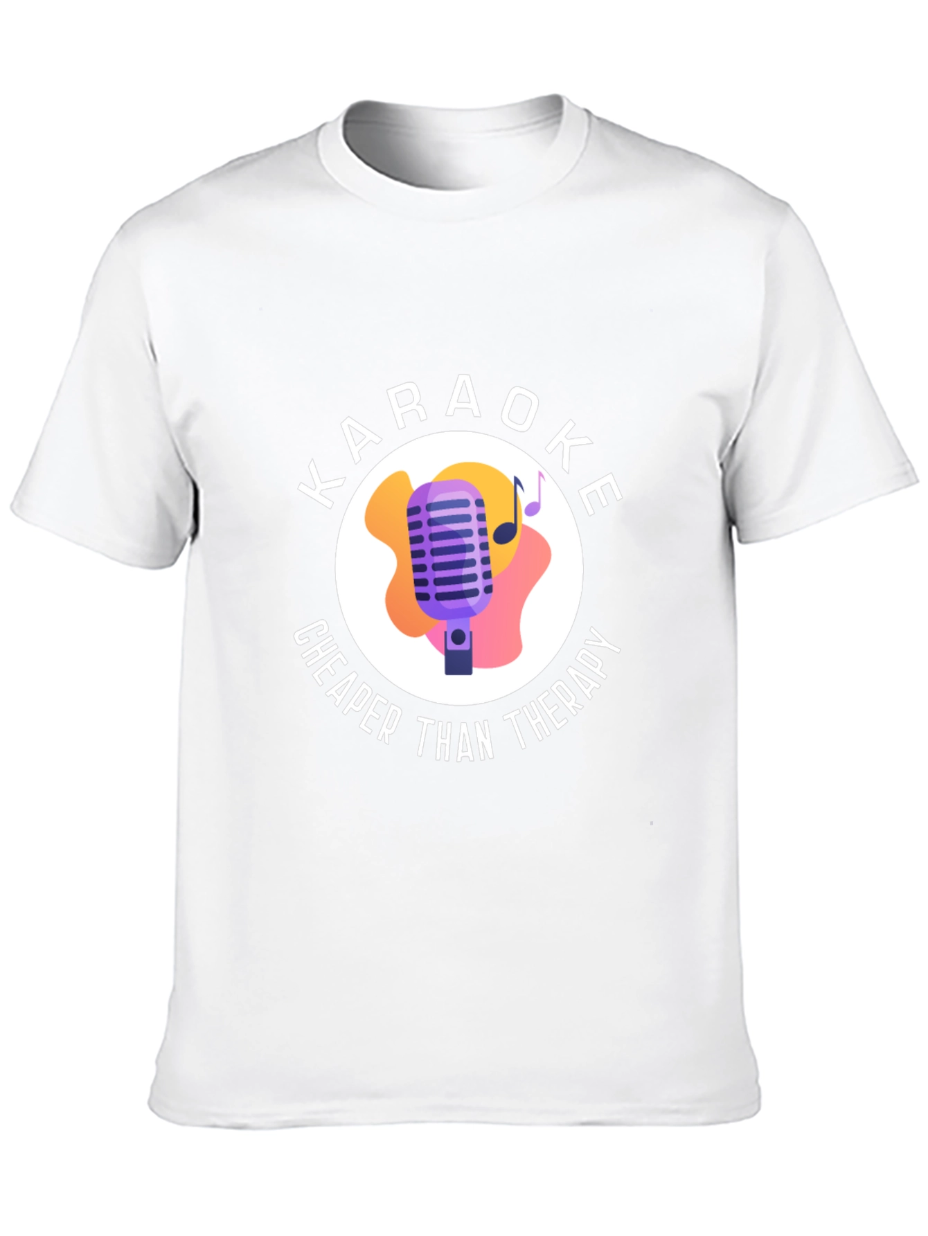 Karaoke Cheaper Than Therapy Black Graphic T-Shirt