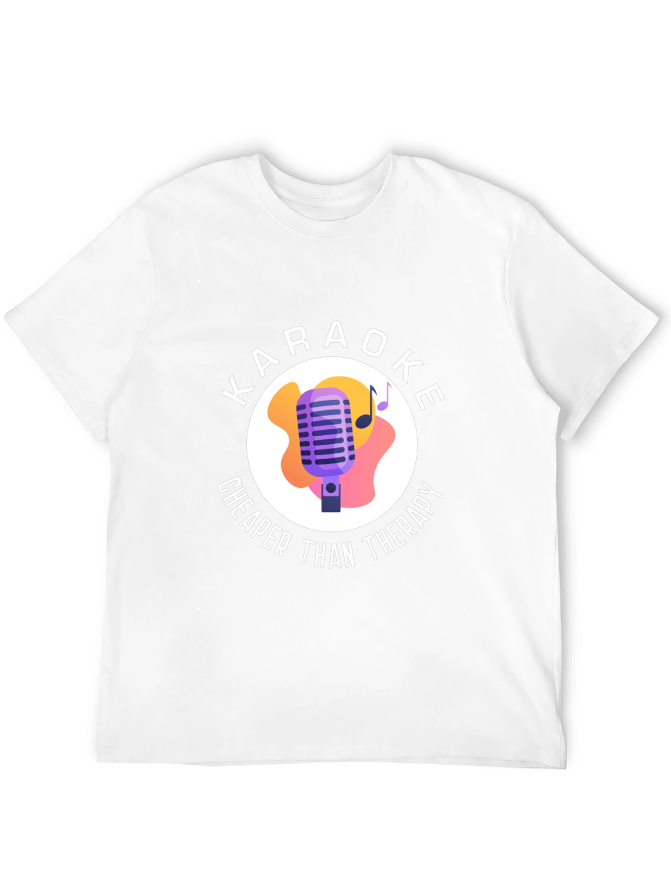 Karaoke Cheaper Than Therapy Black Graphic T-Shirt