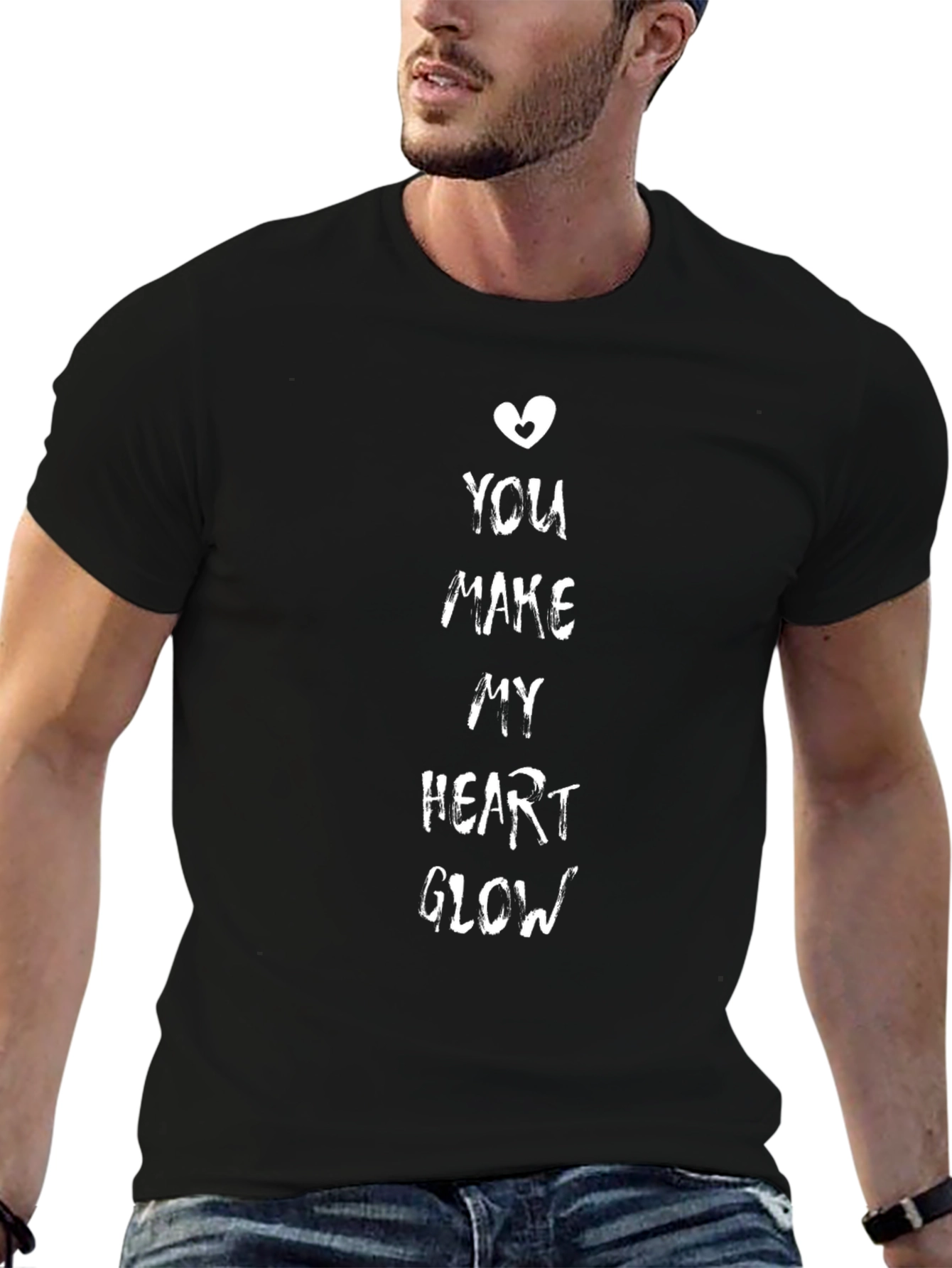 You Make My Heart Glow Black Tee
