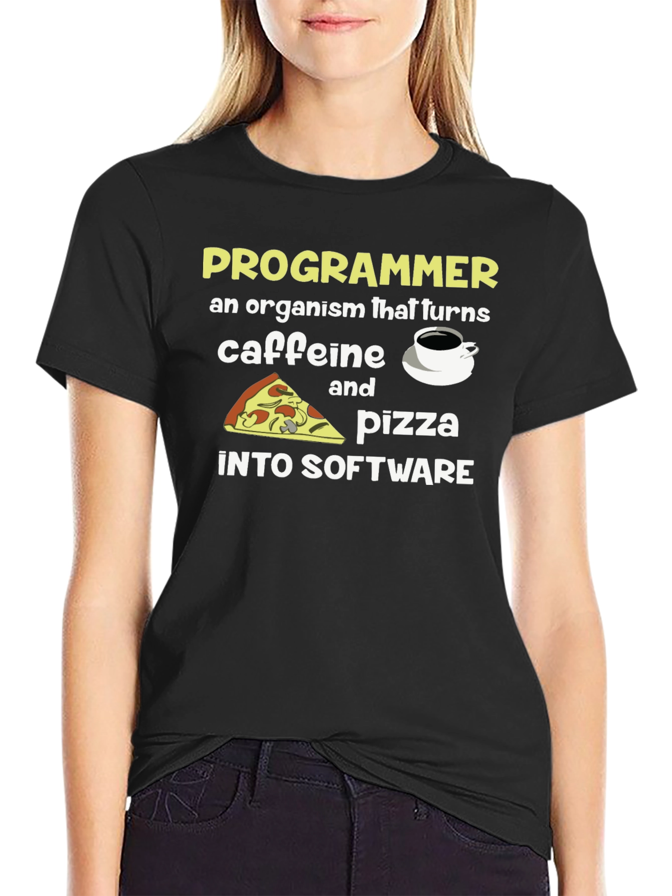 Programmer Caffeine & Pizza T-Shirt