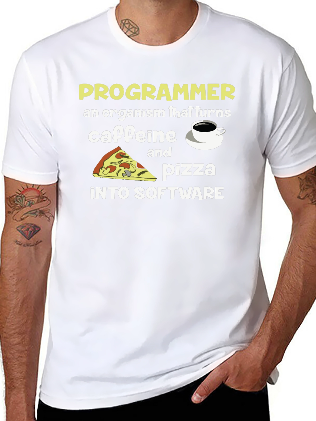 Programmer Caffeine & Pizza T-Shirt