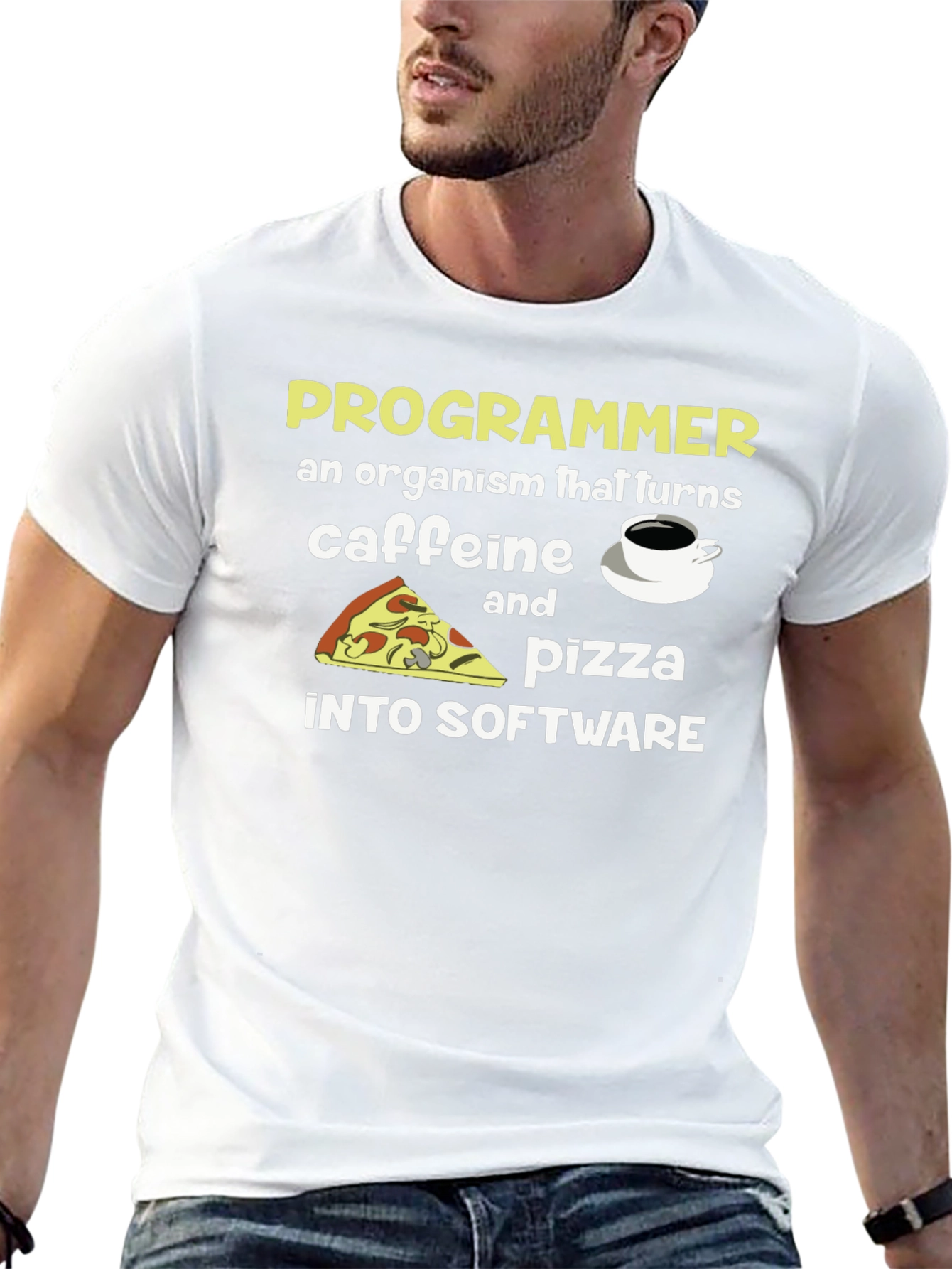 Programmer Caffeine & Pizza T-Shirt