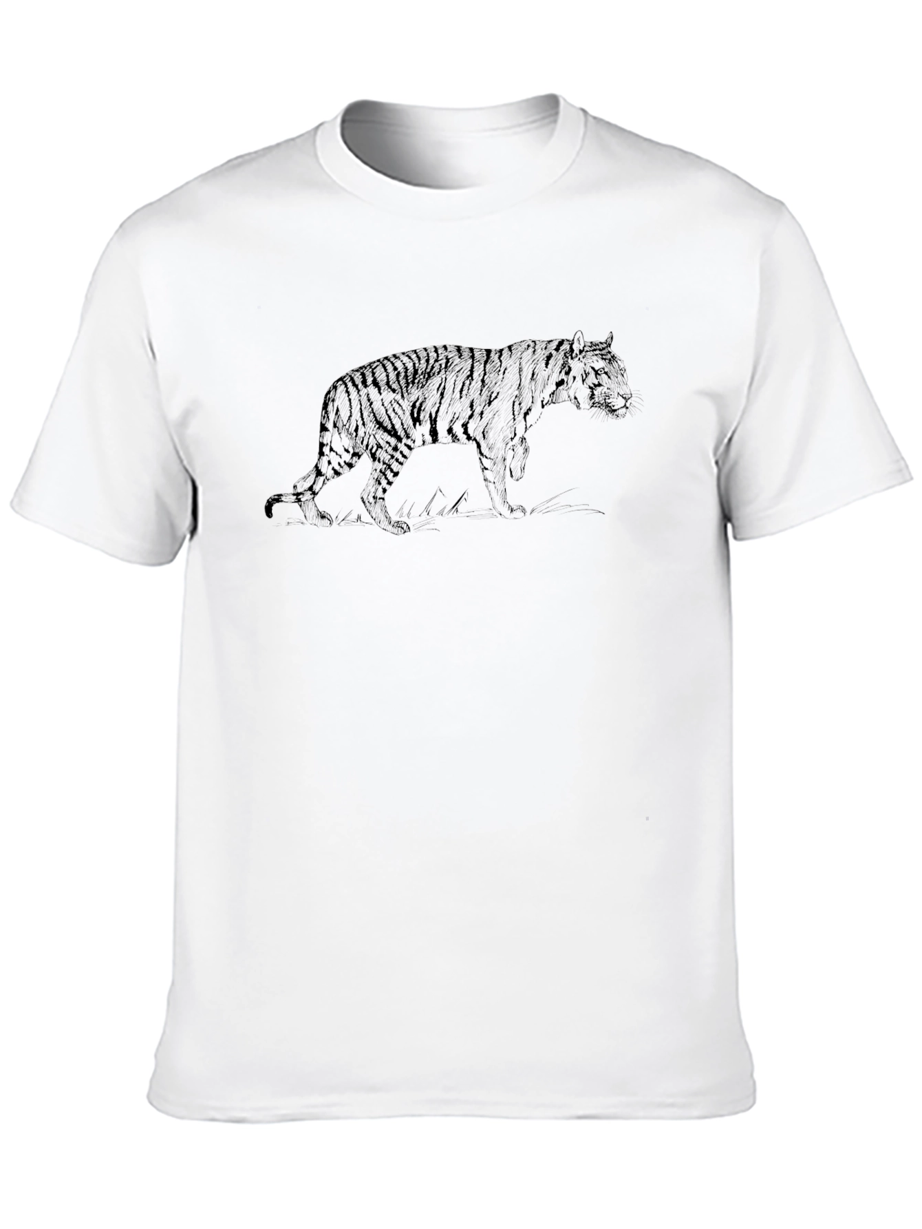 Tiger Graphic Black T-Shirt: Stylish Animal Print