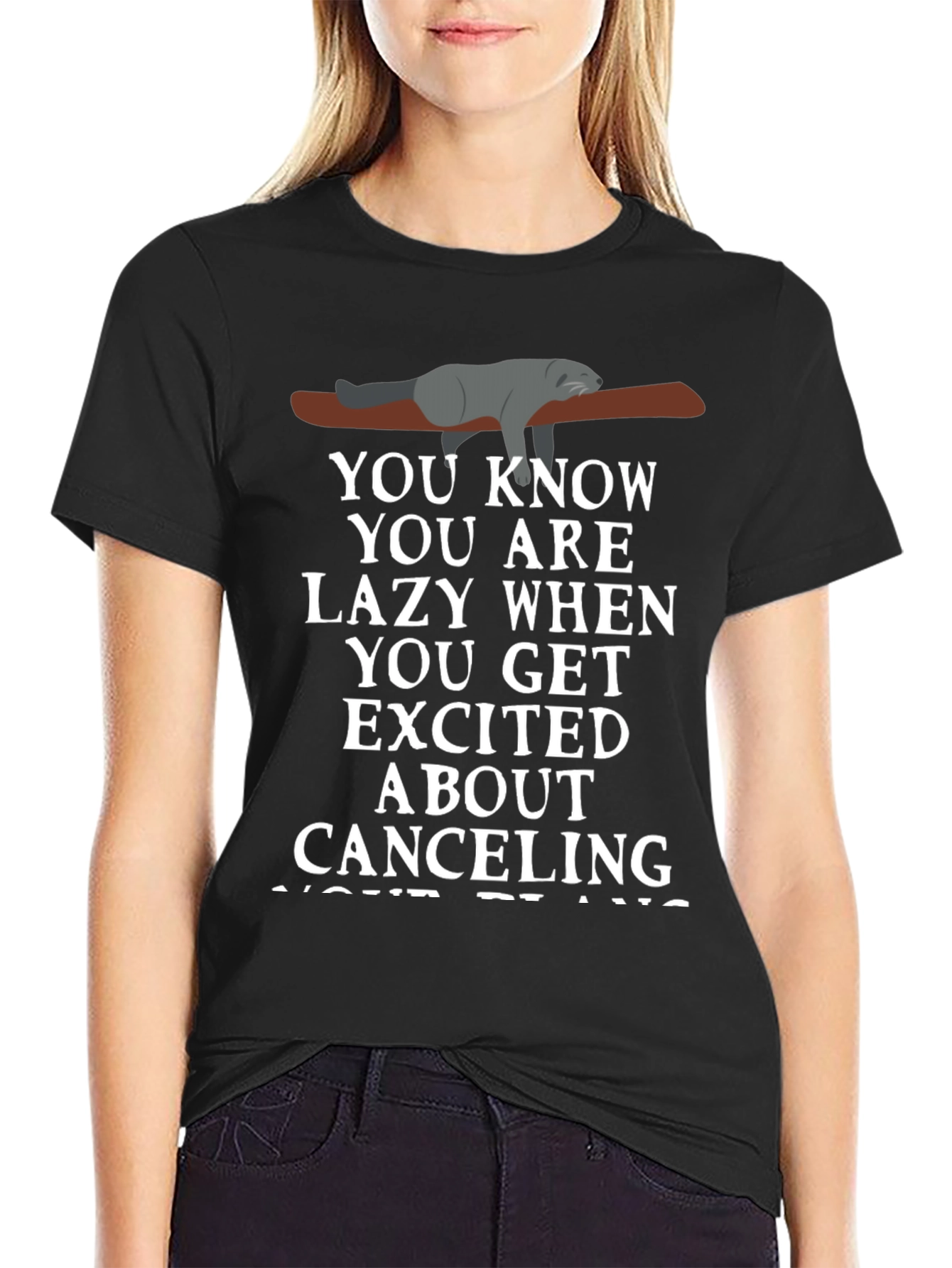 Lazy Raccoon T-Shirt: Cancel Plans!