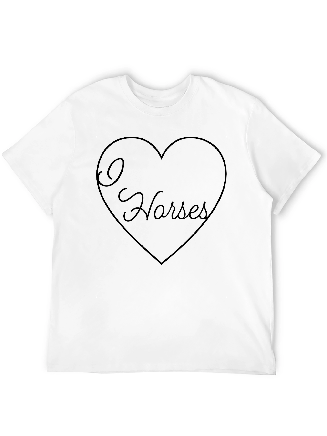 I Heart Horses Black T-Shirt