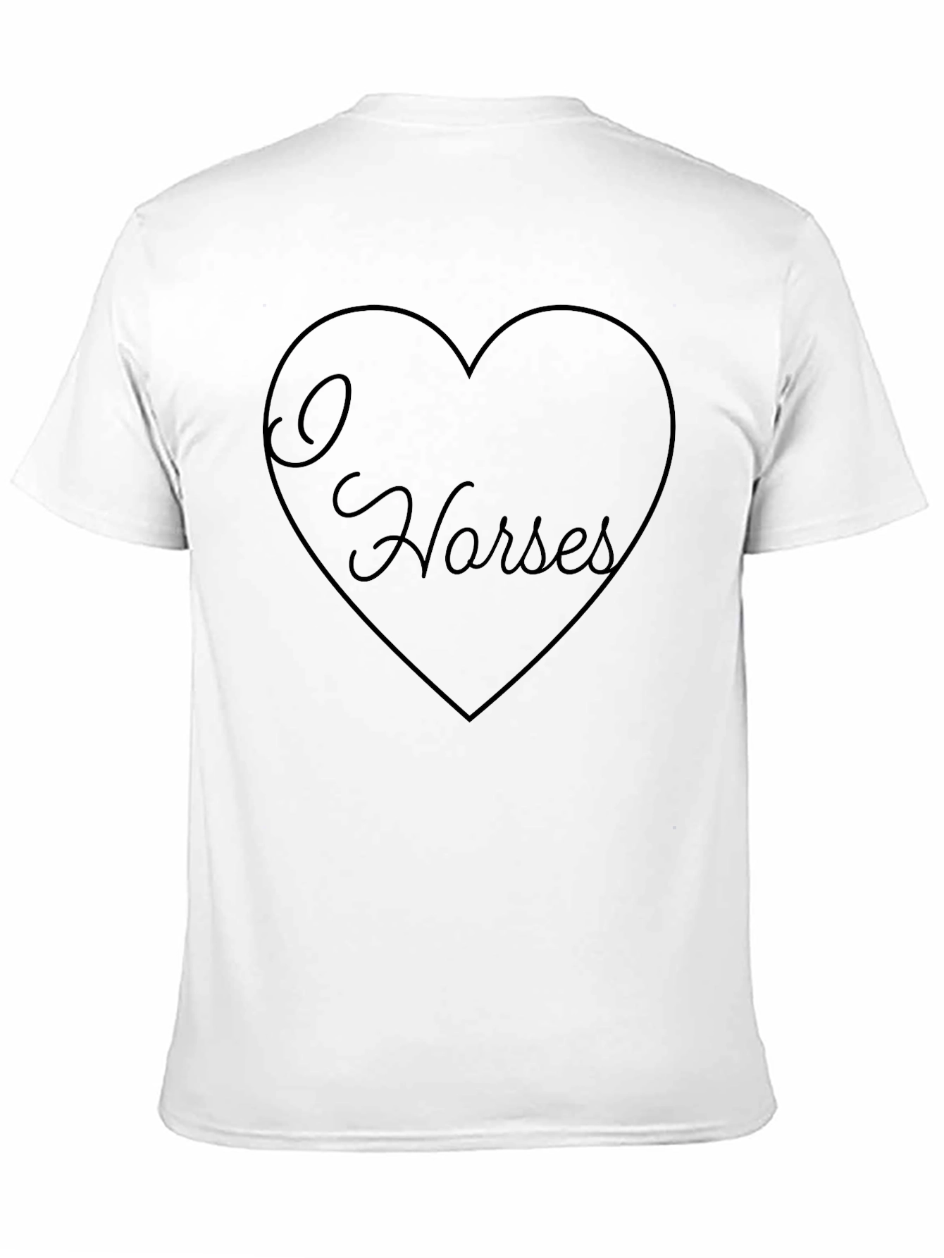 I Heart Horses Black T-Shirt