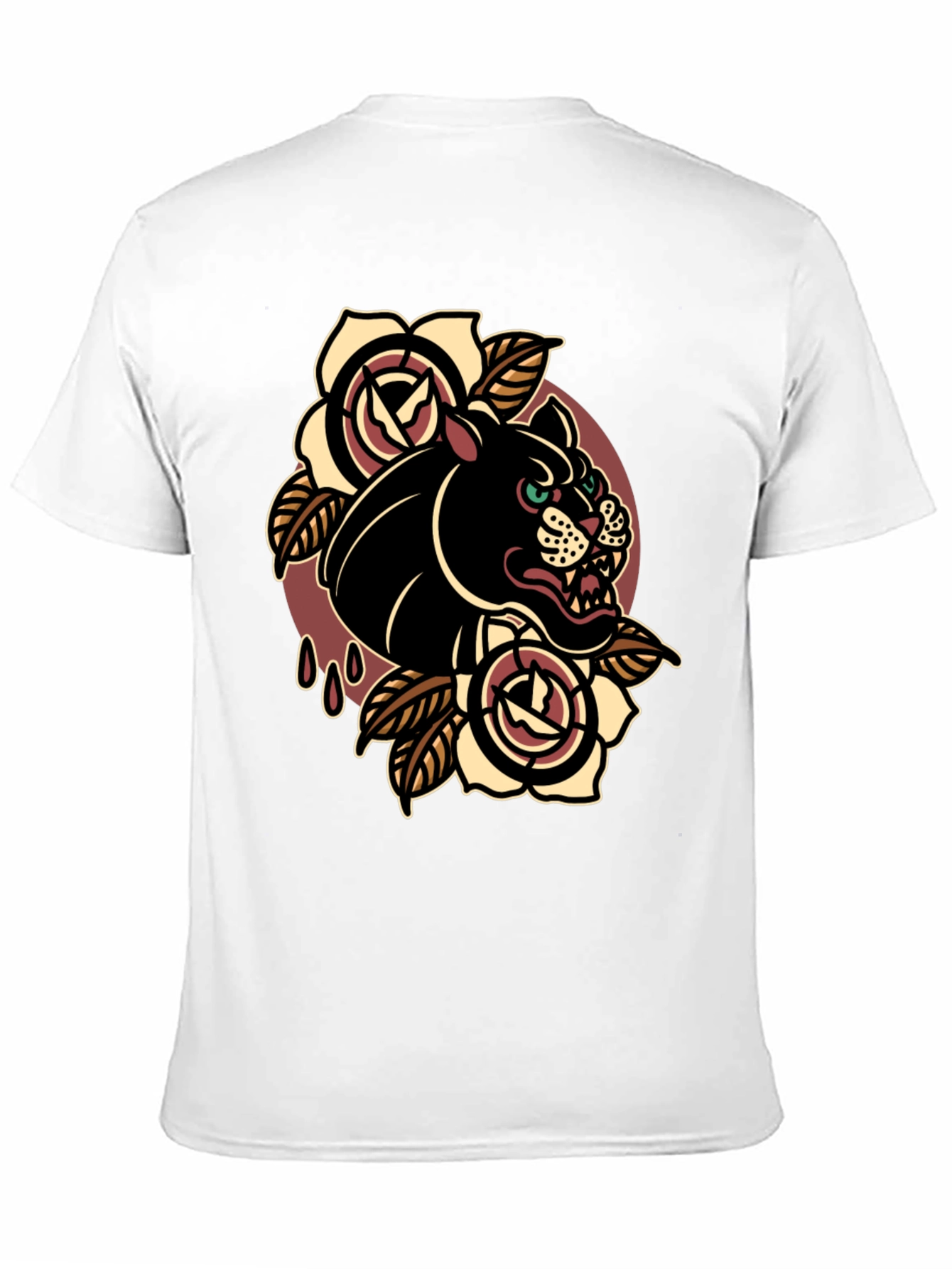 Black Panther Graphic Tee - Classic Tattoo Style