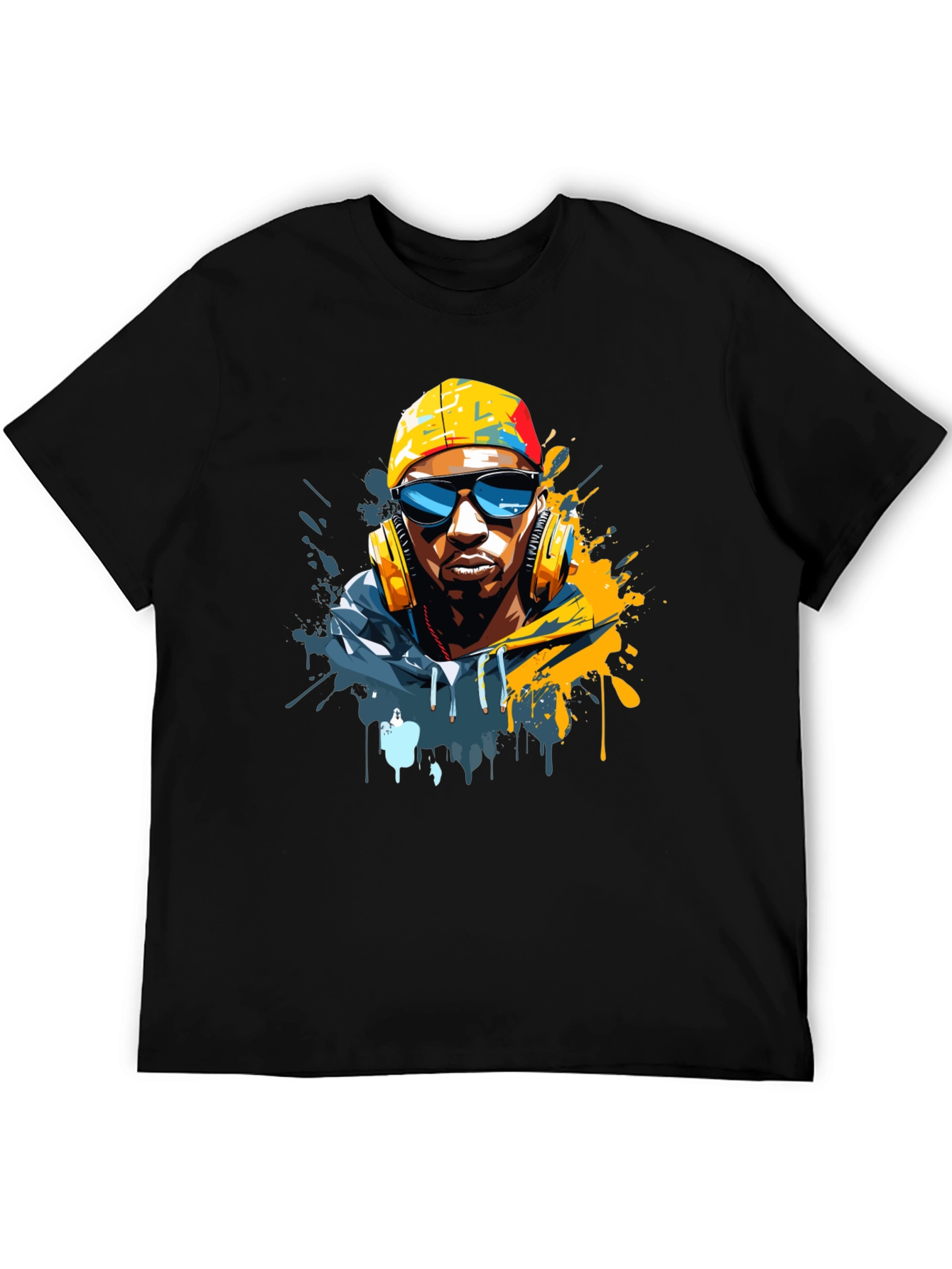 Cool Urban Artist Graphic Tee - Black