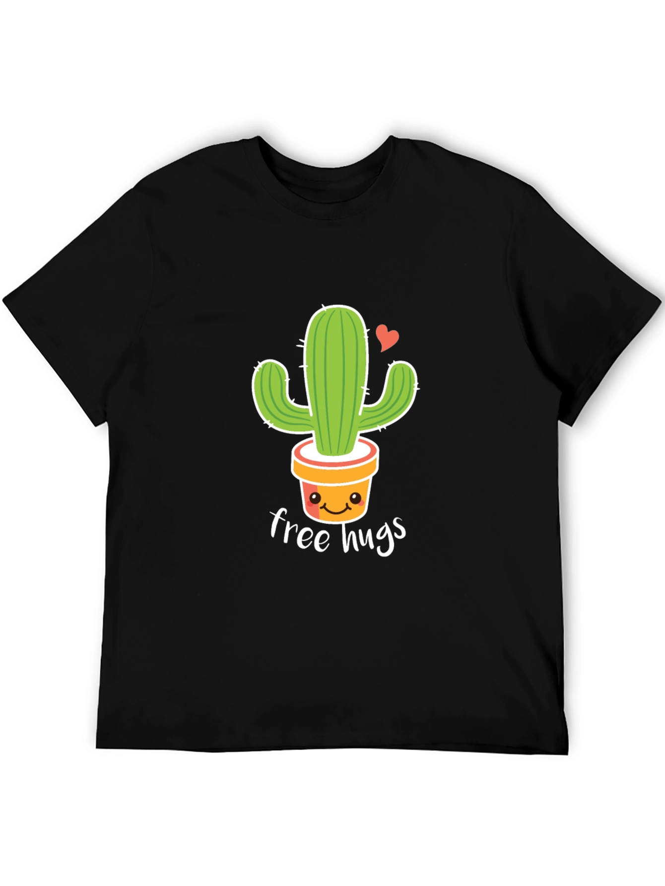 Cute Cactus Free Hugs Graphic T-Shirt