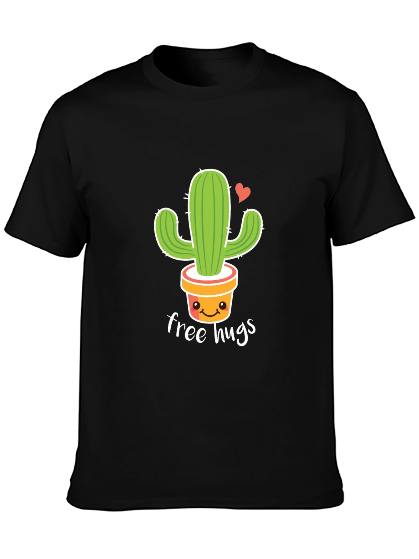 Cute Cactus Free Hugs Graphic T-Shirt