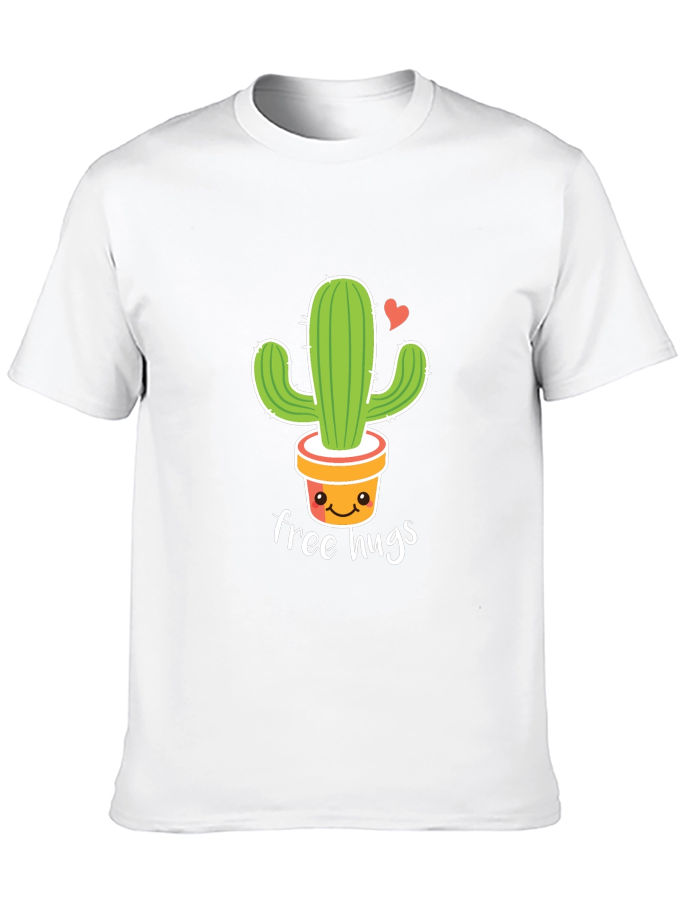 Cute Cactus Free Hugs Graphic T-Shirt
