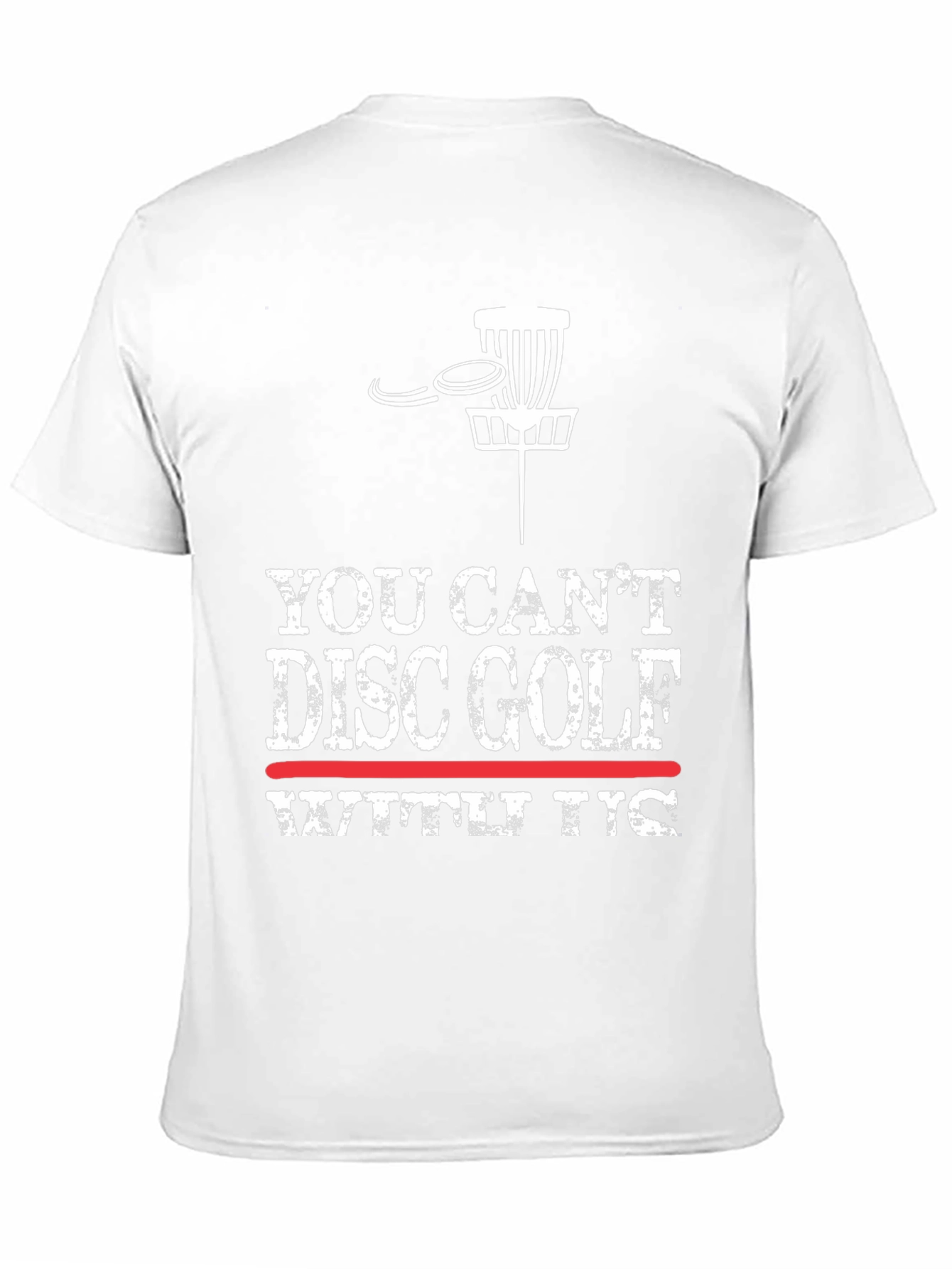 You Cant Disc Golf With T-Rex Funny Graphic Tee