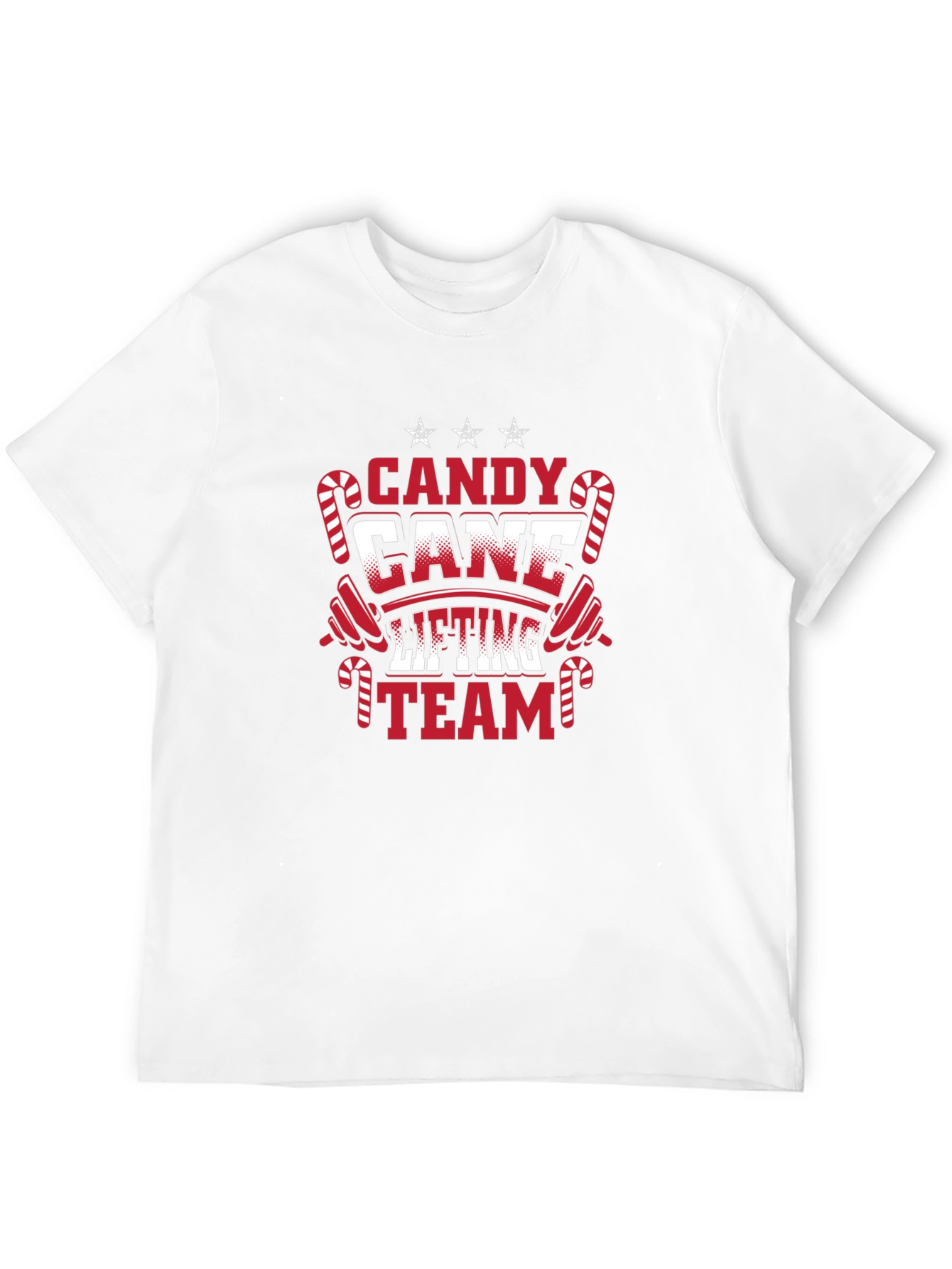 Candy Cane Lifting Team Christmas T-Shirt