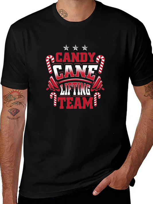 Candy Cane Lifting Team Christmas T-Shirt