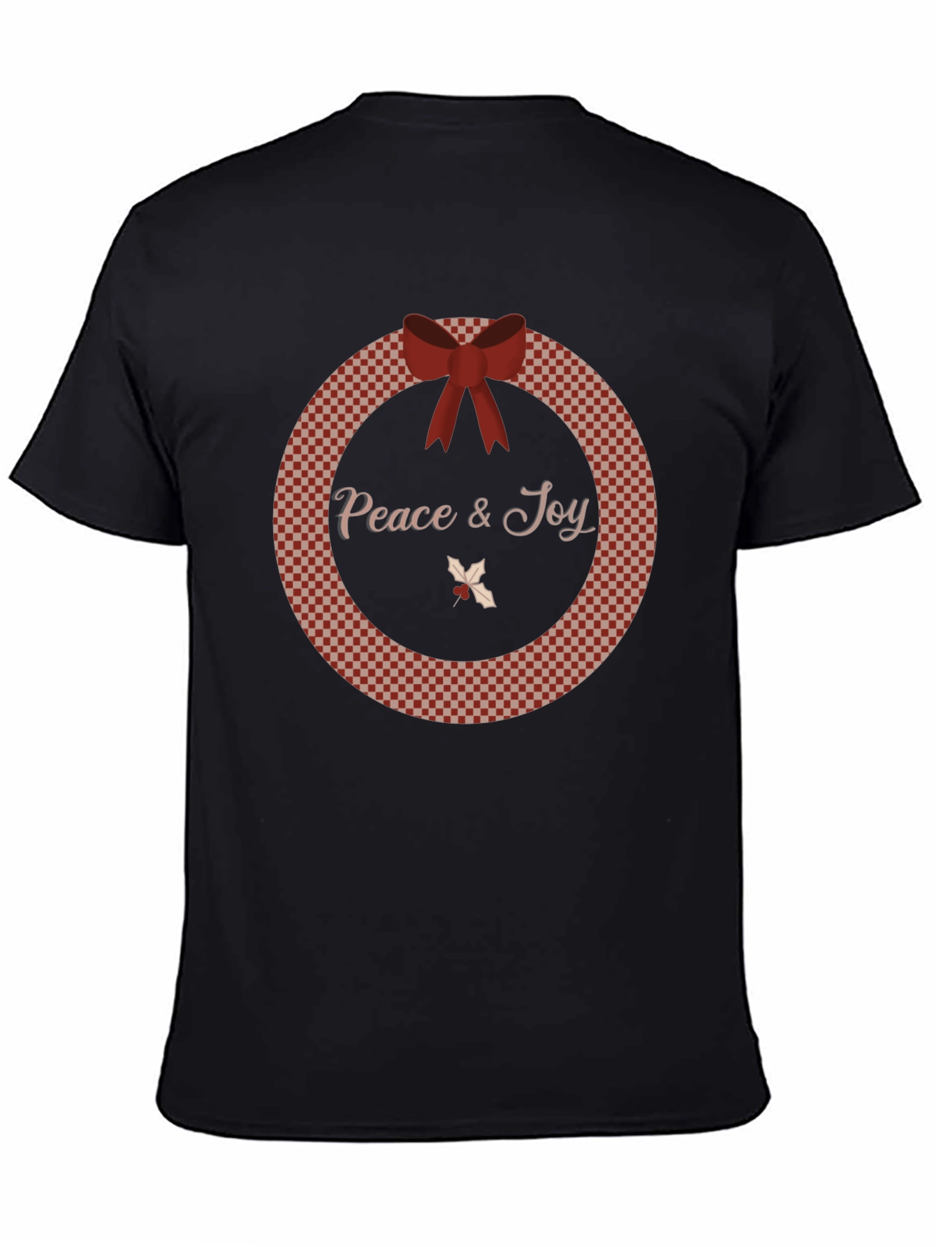 Peace & Joy Wreath Christmas Holiday T-Shirt