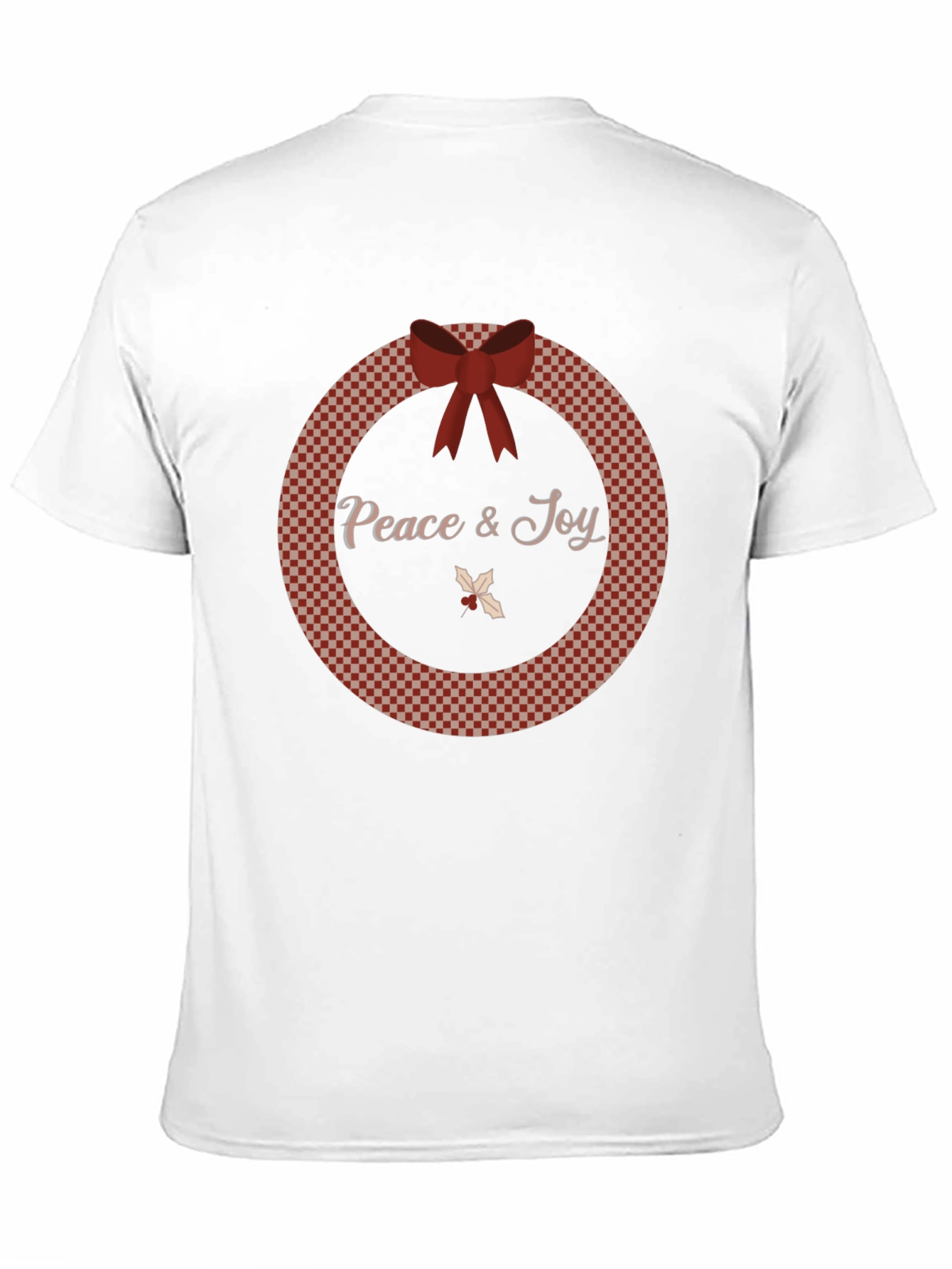 Peace & Joy Wreath Christmas Holiday T-Shirt