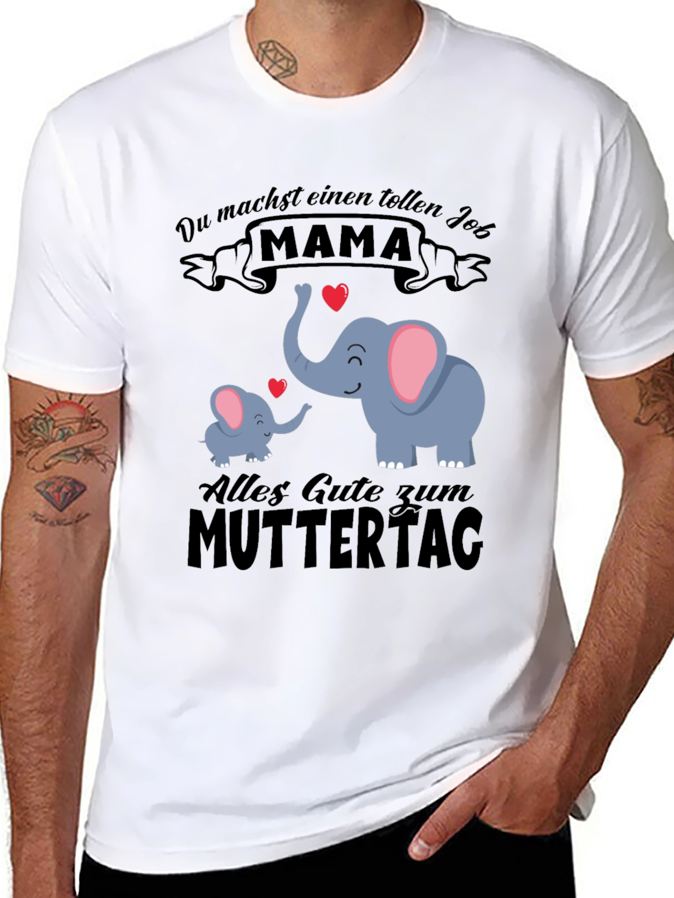 Cute Mama Elephant Graphic Tee