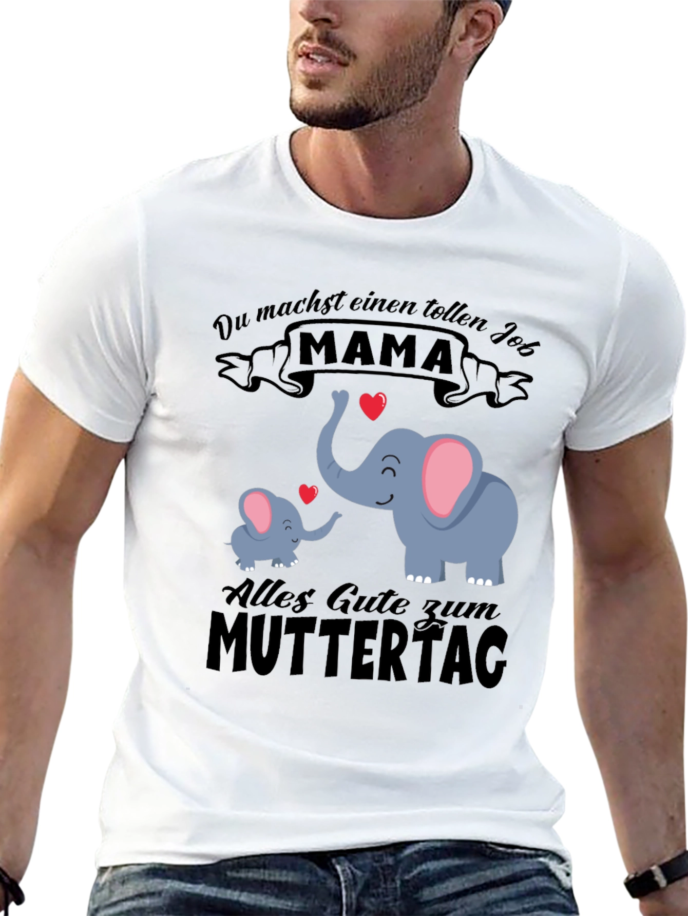 Cute Mama Elephant Graphic Tee