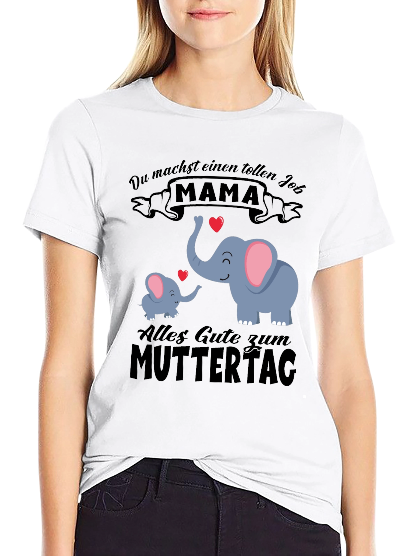 Cute Mama Elephant Graphic Tee
