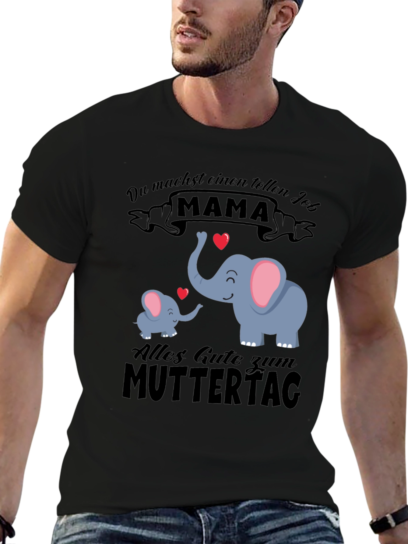 Cute Mama Elephant Graphic Tee