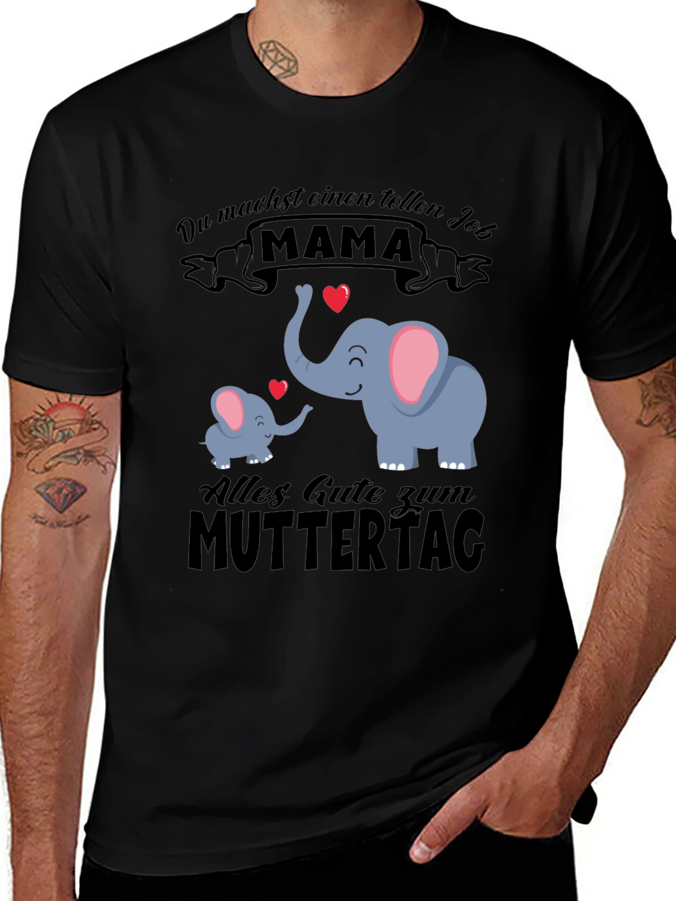 Cute Mama Elephant Graphic Tee
