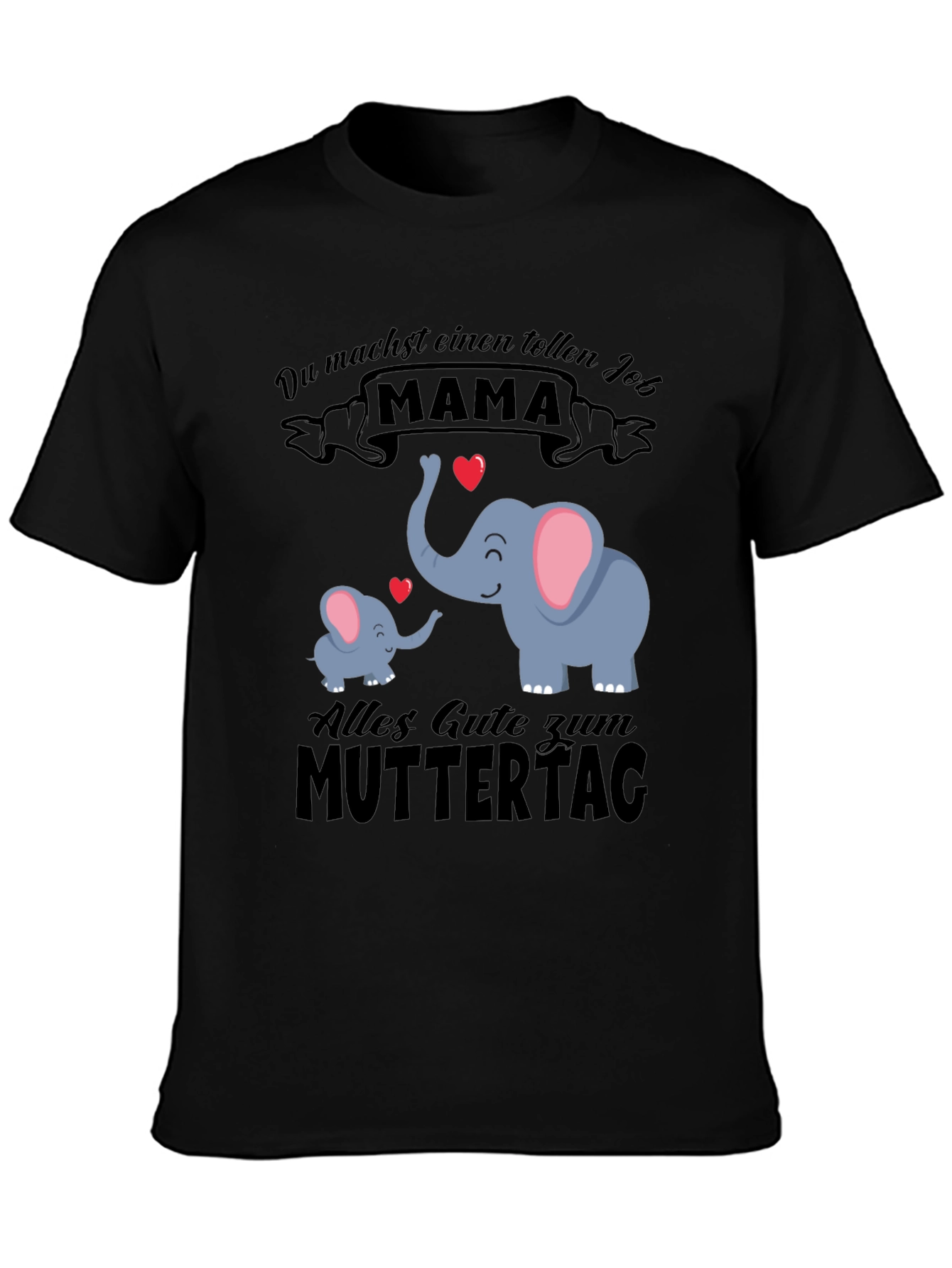 Cute Mama Elephant Graphic Tee
