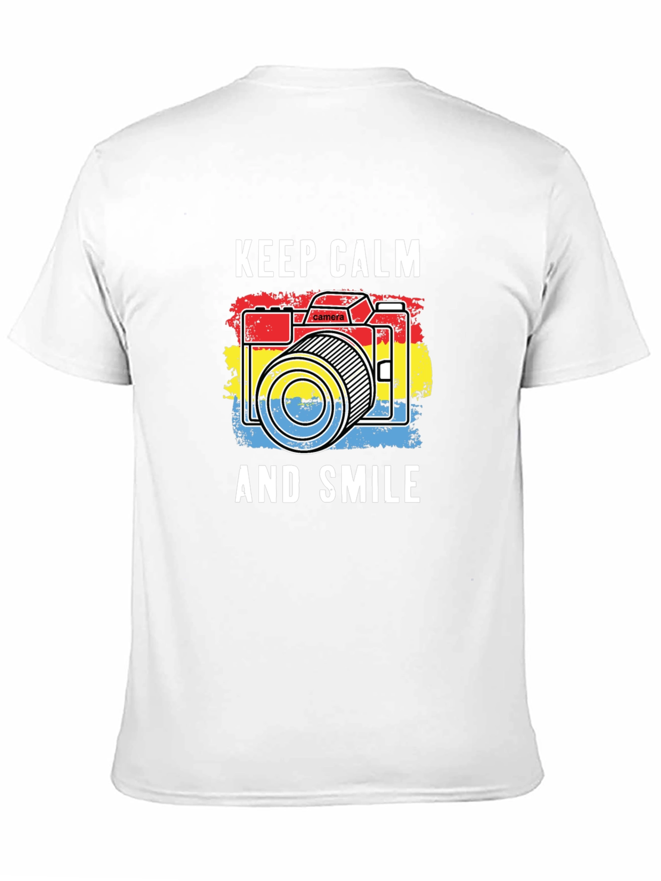 Keep Calm & Smile Camera Graphic Tee