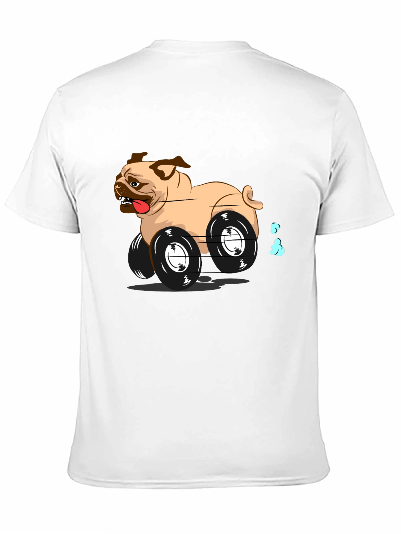 Pug Car Black T-Shirt - Funny Dog Tee